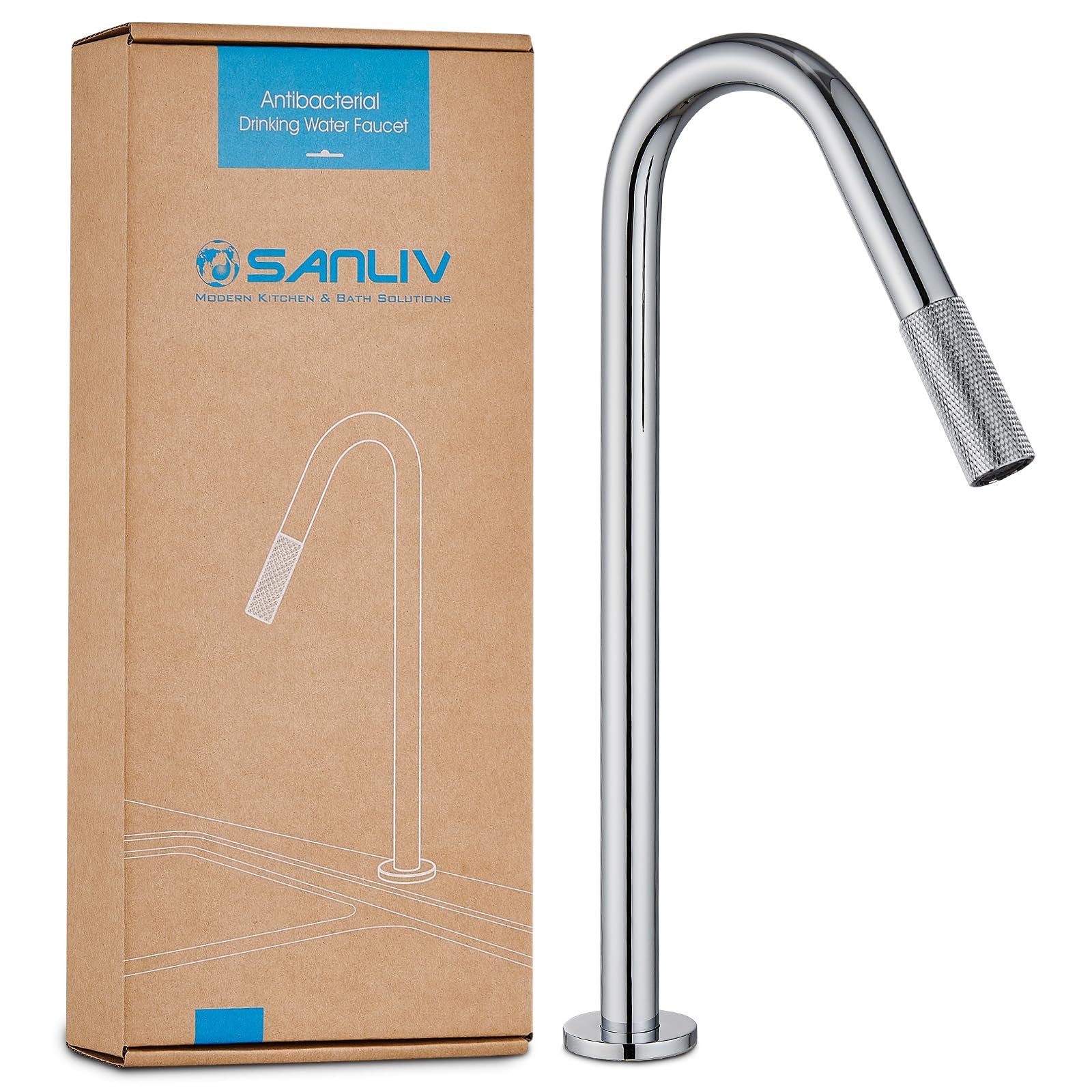 Chrome Drinking Water Purifier Faucet - RO Water Filter Tap for Kitchen Sink | Lead-Free Stainless Steel Reverse Osmosis System Faucet | Perfect for Clean Drinking Water & Cooking