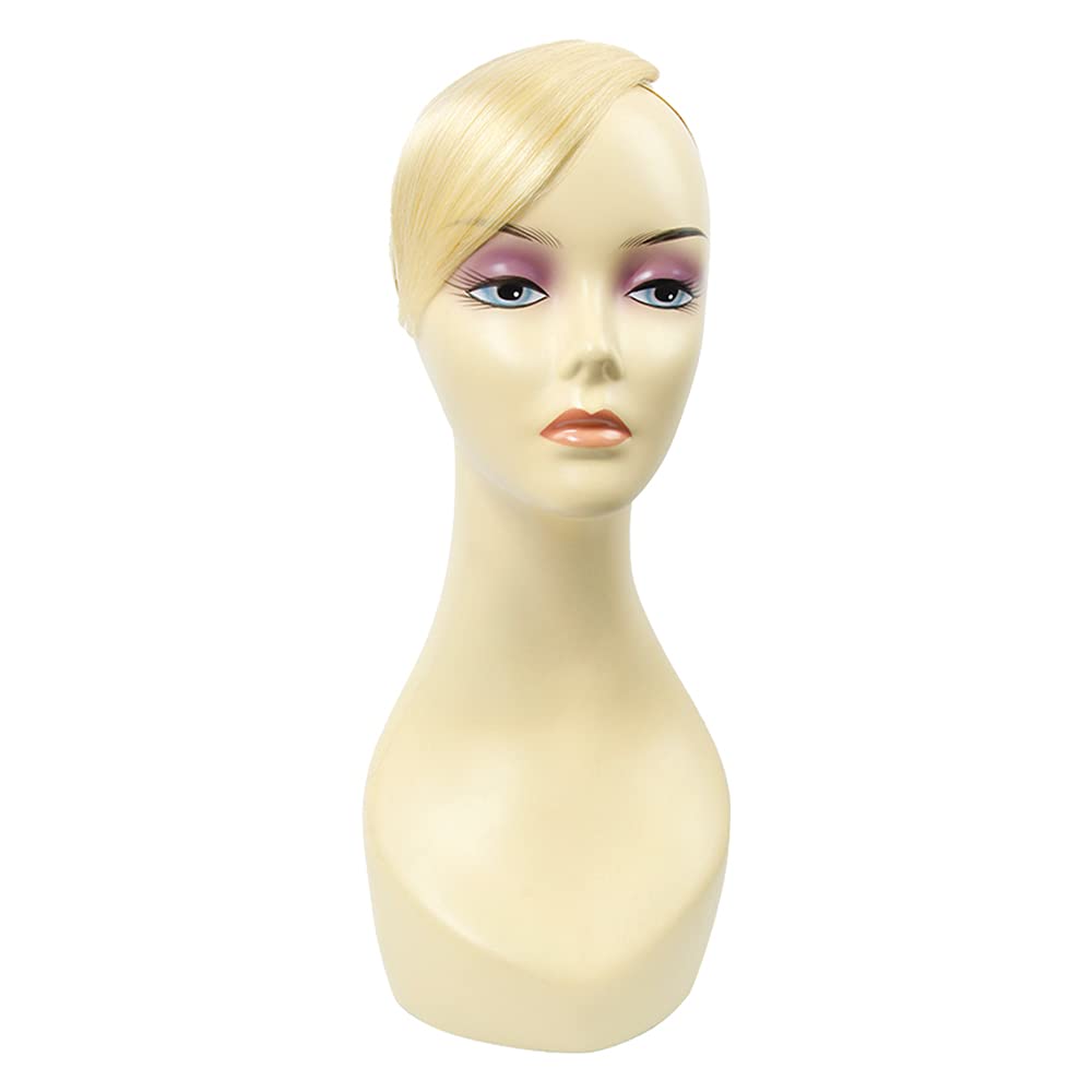 DSOAR Clip-In Real Human Hair Side Bangs - Natural Straight Fringe Hair Extensions for Women (Blonde/613#) - Perfect for Daily Wear, Cosplay & Hairstyle Transformations
