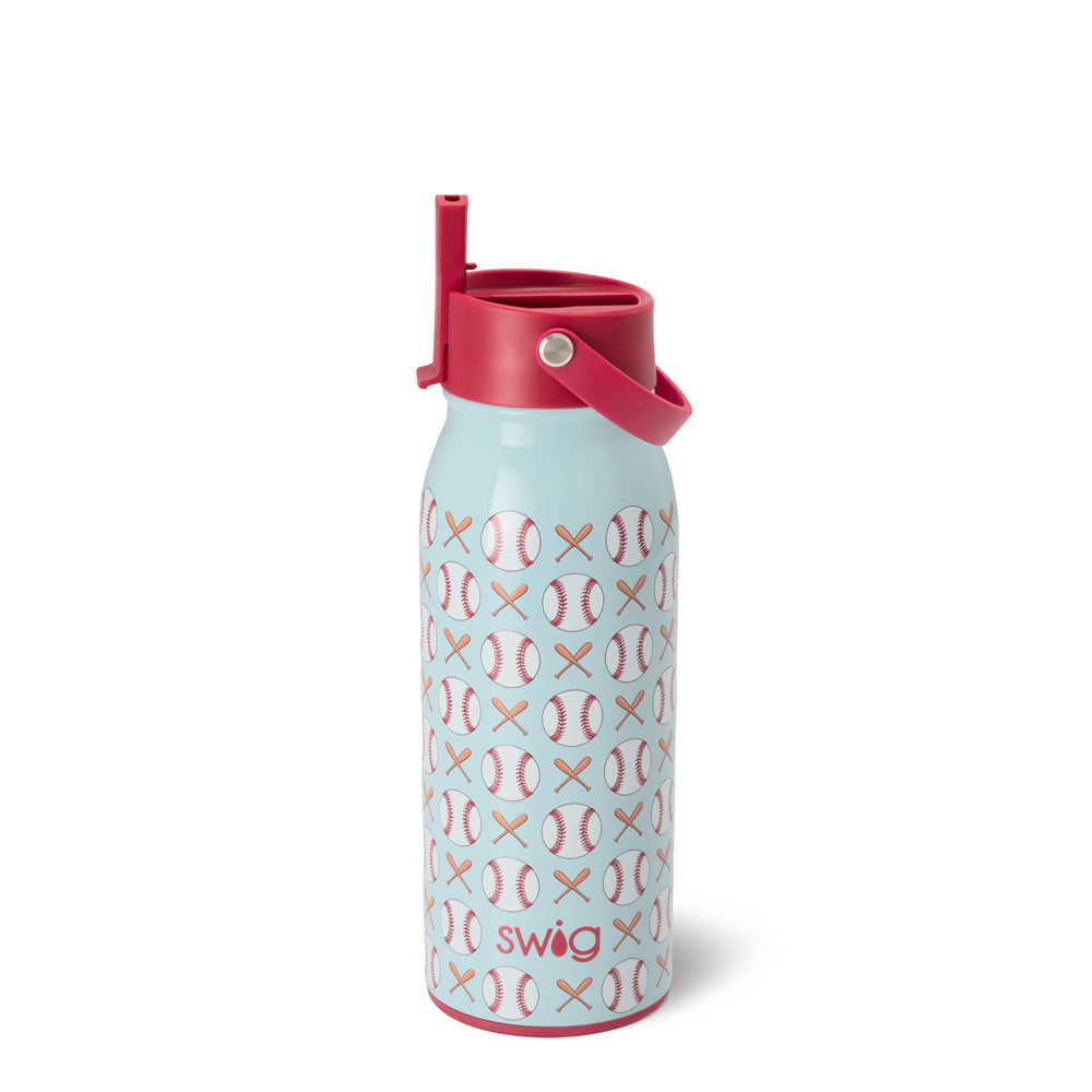 Home Run Flip + Sip Bottle 36oz - Leak Proof Water Bottle with Straw for Sports, Gym & Outdoor Activities - BPA Free Insulated Stainless Steel Tumbler for Hot & Cold Drinks