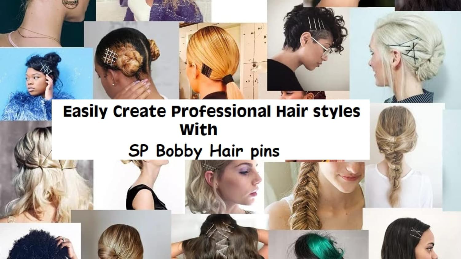 Rubela Metal Black Bobby Pins 36pcs - 7cm Hair Pins for Women, Strong Hold Hair Clips for Fine, Thick & Curly Hair - Perfect for Updos, Braids, Buns & Everyday Styling