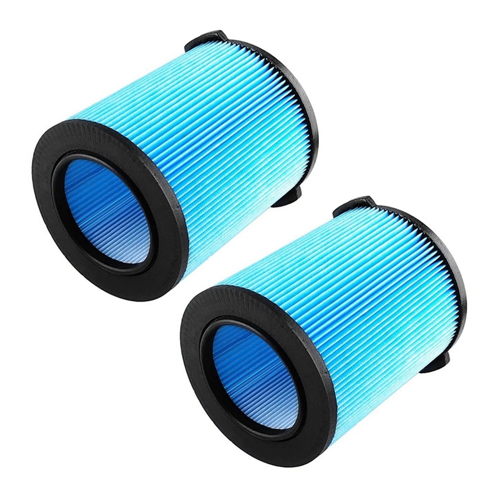 2X Replacement Pleated Paper Filter Compatible with Ridgid VF5000 5-20 Gallon Wet/Dry Vacuums - Blue Black Vacuum Cleaner Accessories for Floor Care & Workshop Cleaning