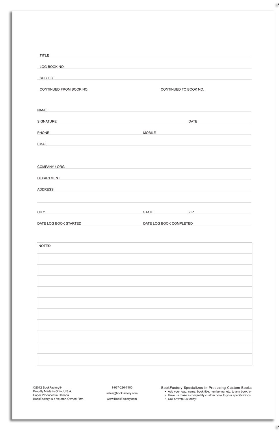 BookFactory 5-Column Red Log Book - 120 Page Hardbound Ledger for Business, Inventory & Record Keeping (8.8
