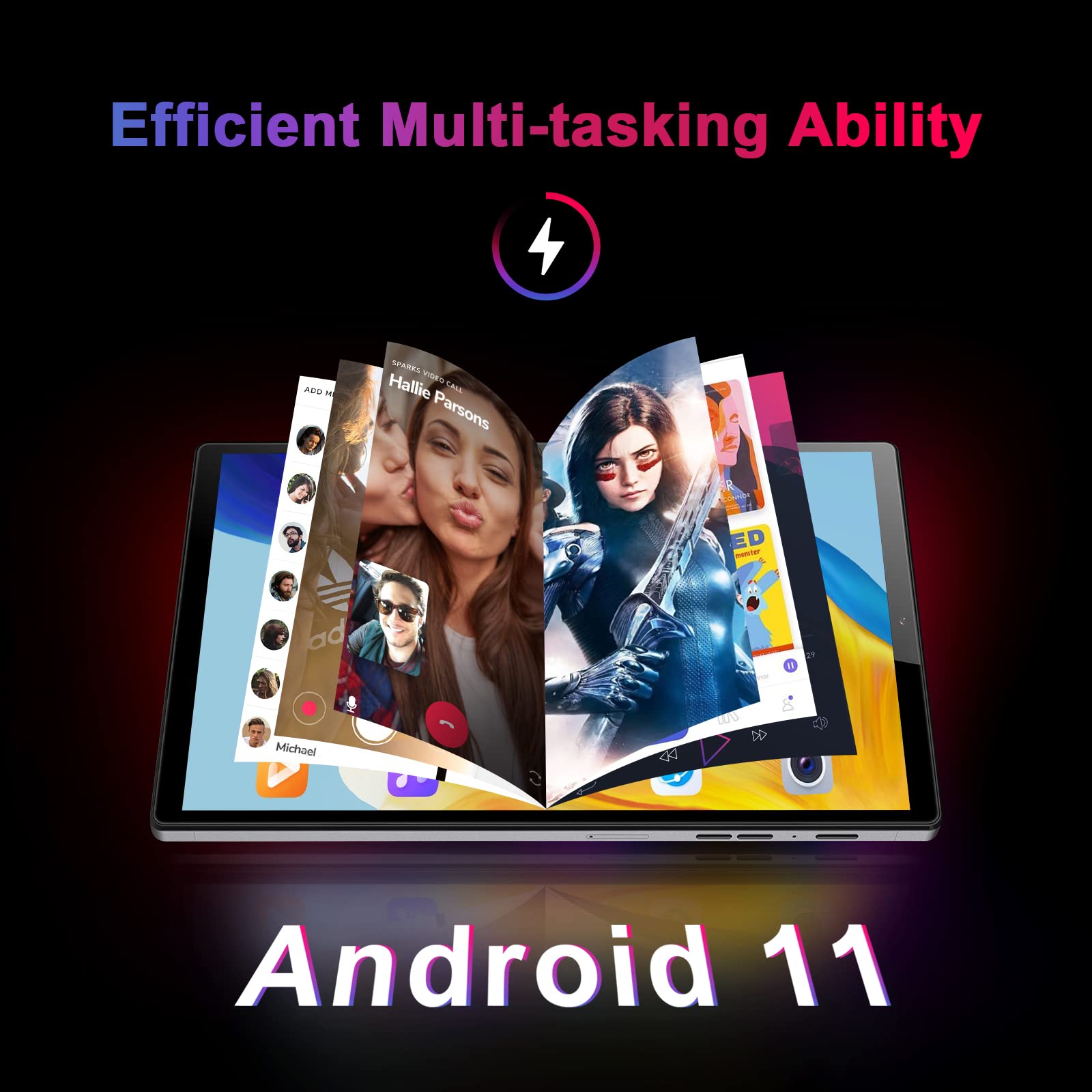 Kinstone 10 Inch Android Tablet - 6GB RAM, 128GB Storage, Android 11 OS, 7500mAh Battery, 4G LTE Connectivity, FHD 1920x1200 IPS Display, 13MP Camera - Perfect for Work, Study & Entertainment