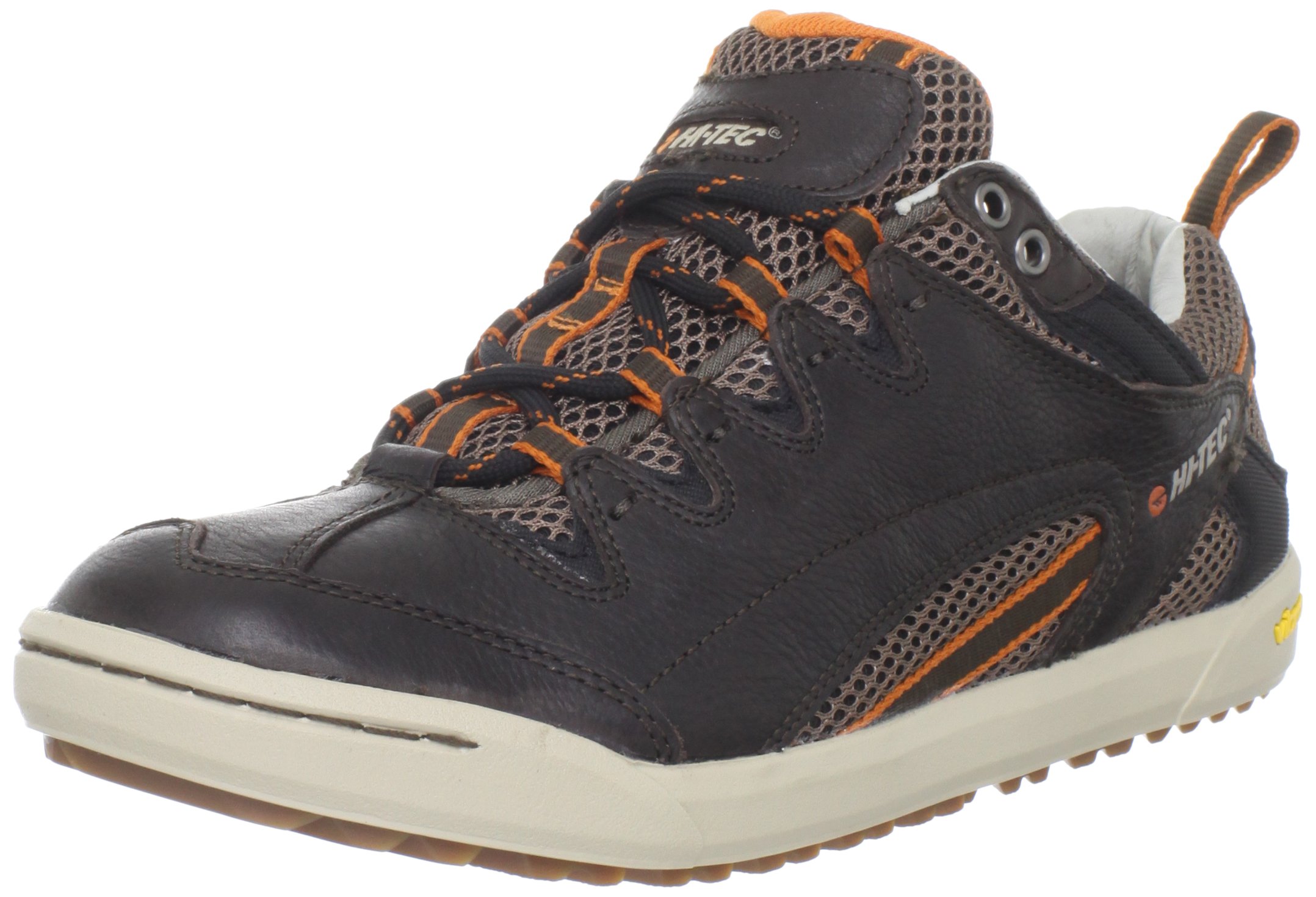 Hi-Tec Men's Sierra Sneaker - Lightweight Hiking Shoes for Outdoor Adventures, Dark Chocolate/Stone/Burnt Orange, Size 9.5 M US - Perfect for Trail Running, Camping & Everyday Wear
