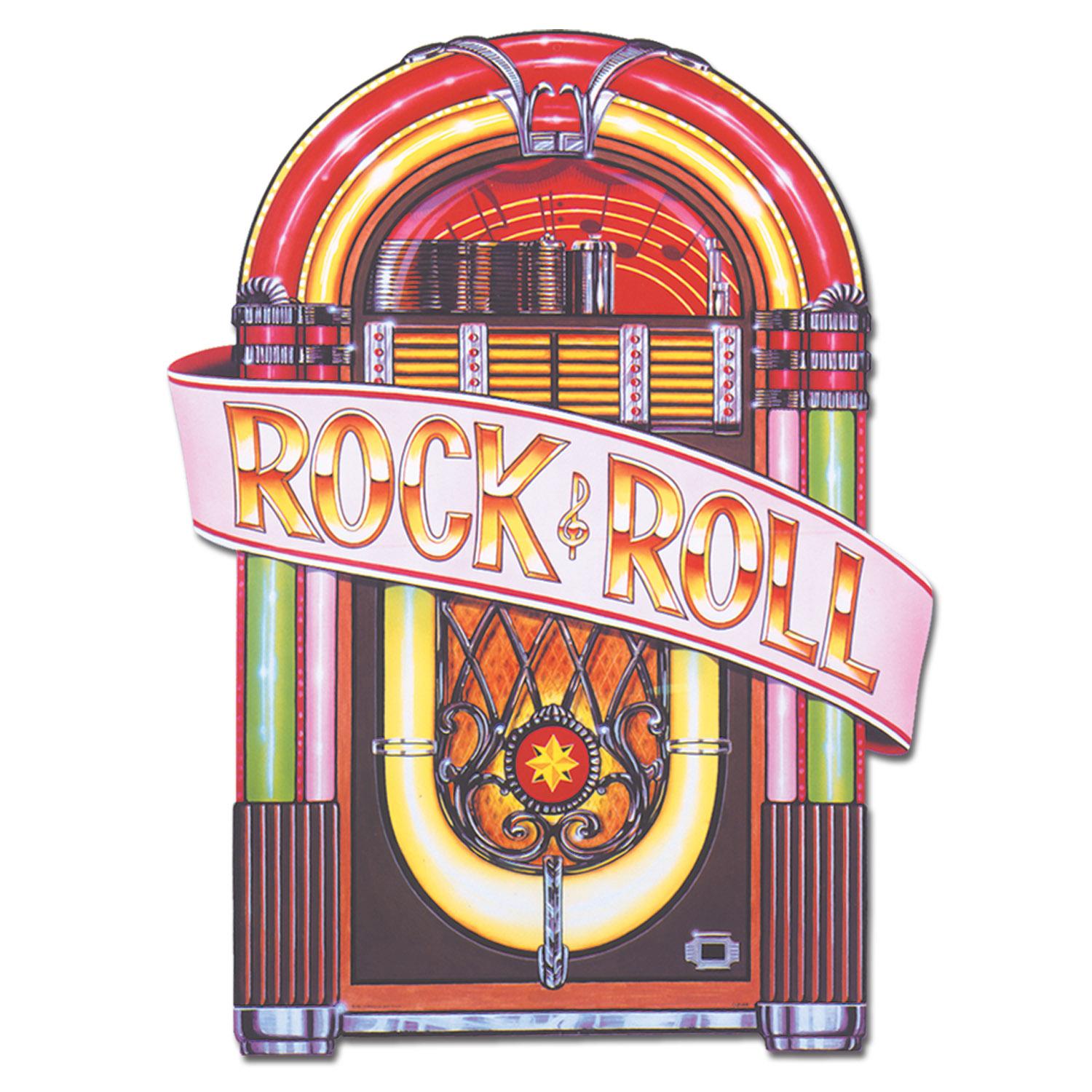 12 Pack Beistle Juke Box Party Cutouts - Retro Music Themed Party Decorations for 50s Diner, Sock Hop, or Vintage Themed Events
