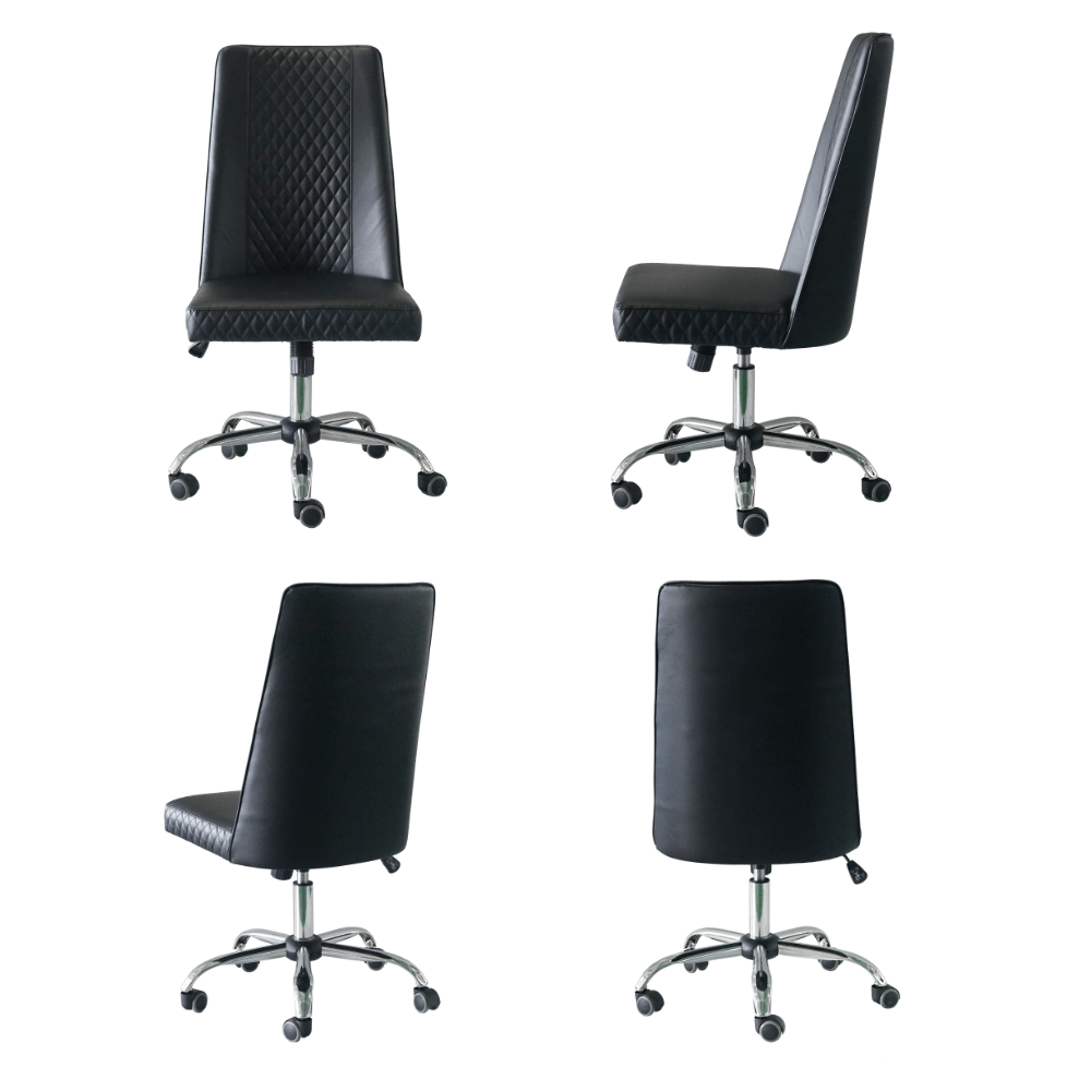 Estelle Nail Salon Manicure Pedicure Chair - Adjustable Height Salon Stool with Wheels for Nail Technicians & Clients - Perfect for Manicure, Pedicure & Spa Treatments