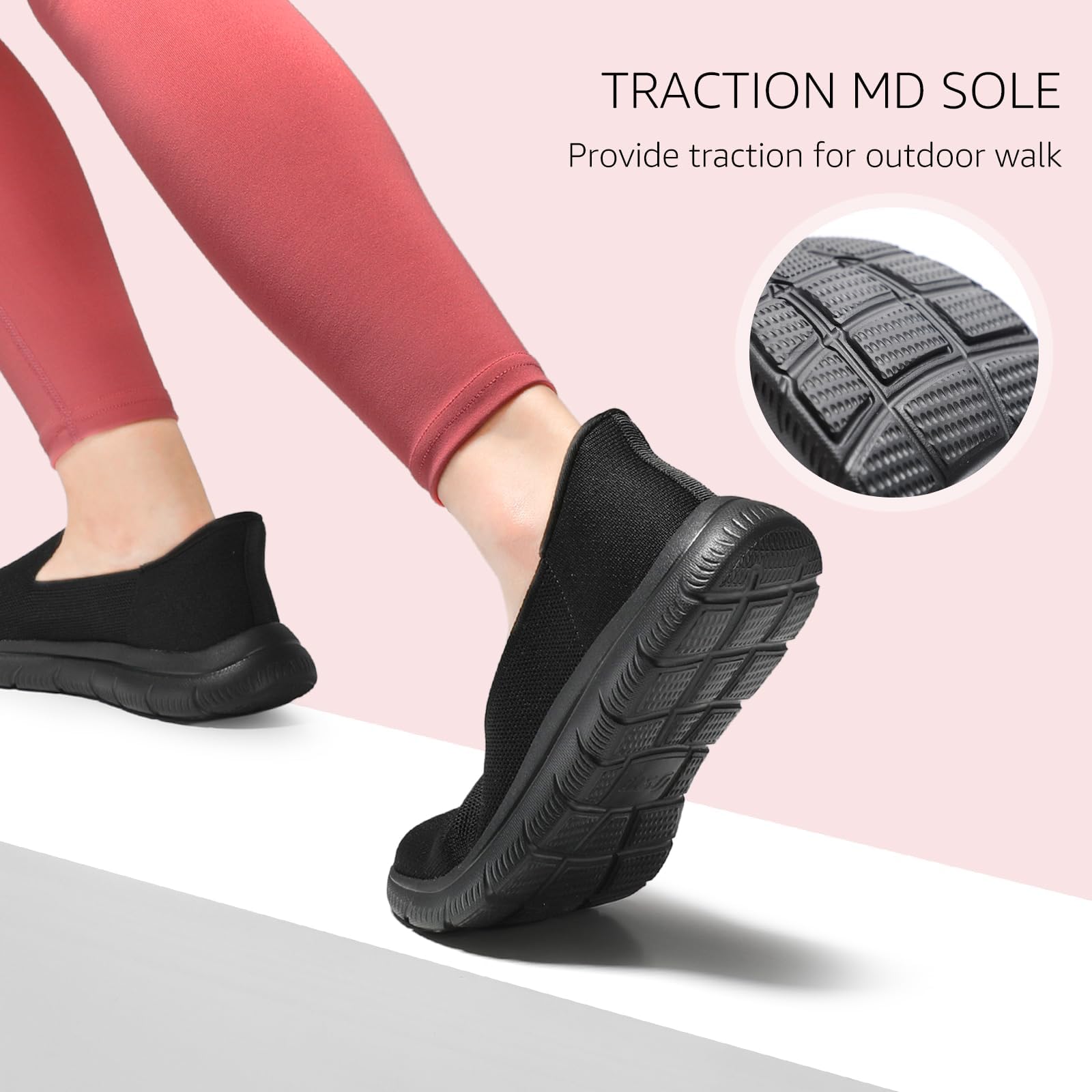 STQ Women's Slip-On Walking Sneakers - Hands-Free Orthopedic Shoes for Comfort & Support | Perfect for Walking, Travel & Everyday Wear