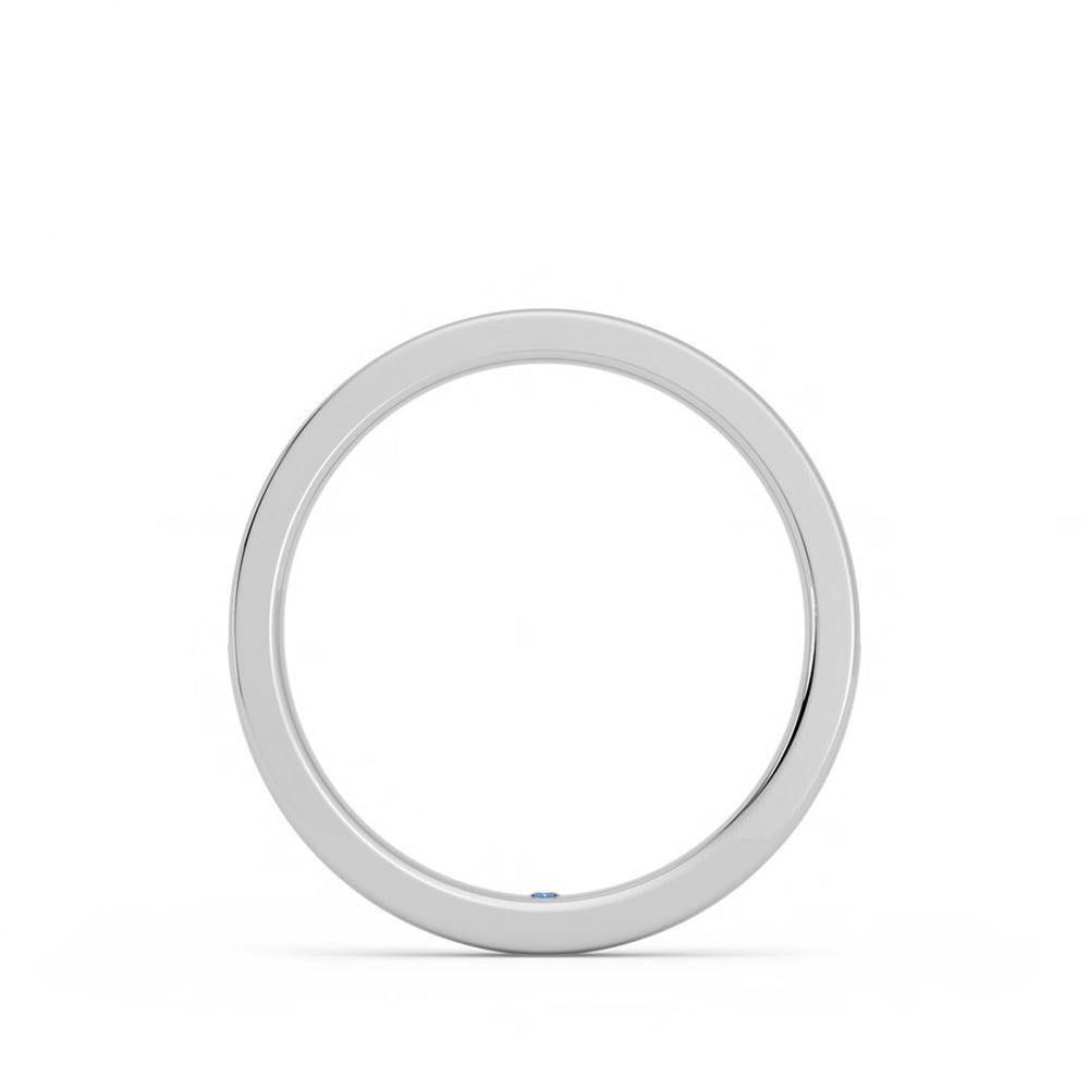 Half Eternity Channel Set Moissanite Wedding Band - Anniversary Ring with Stone Accent - Perfect for Engagement, Wedding & Special Occasions