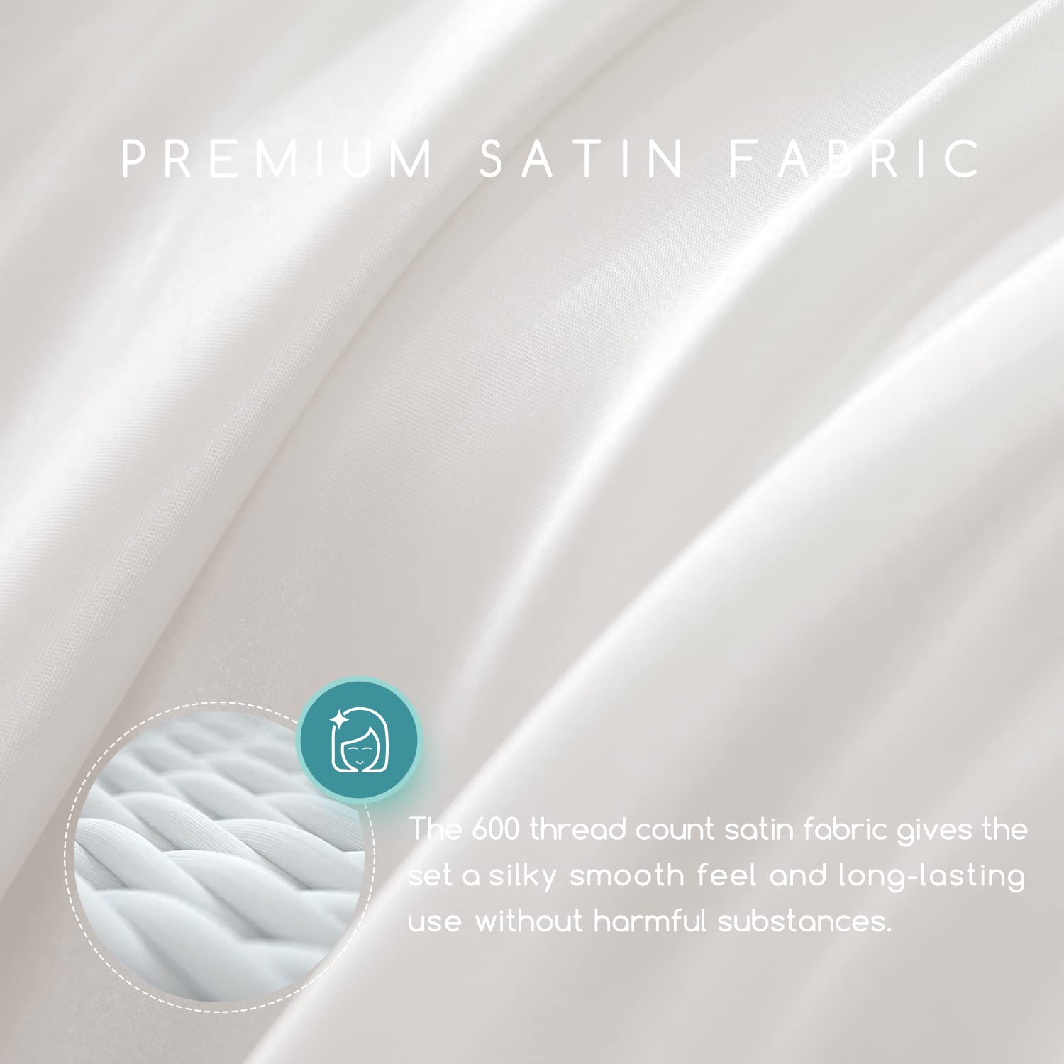 Luxury Satin Bed Sheets Set - 6 Piece King Size Silky Soft Bedding with 15