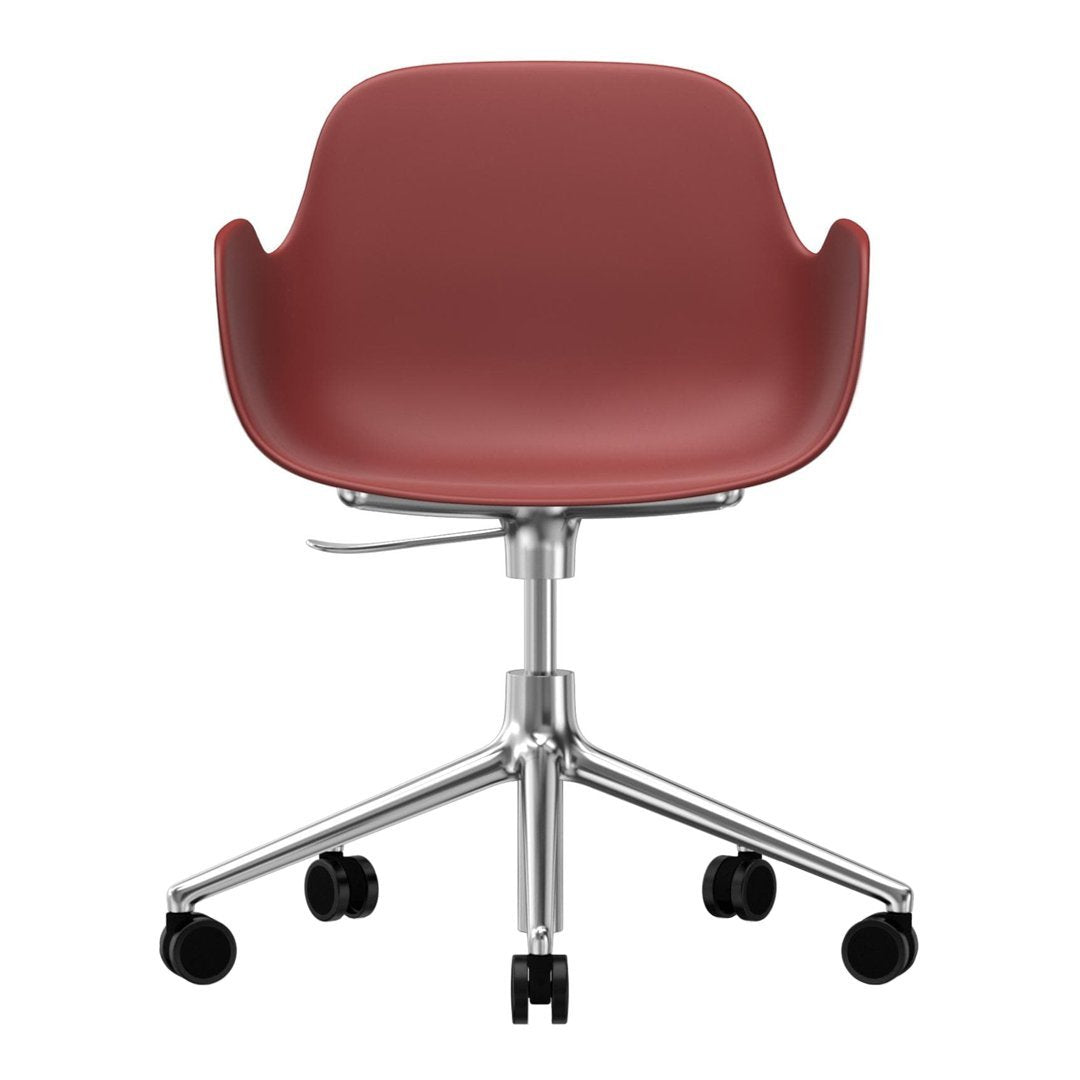 Modern Form Armchair with 5W Swivel Base & Gas Lift Mechanism - Ergonomic Office Chair for Home & Workspace Comfort