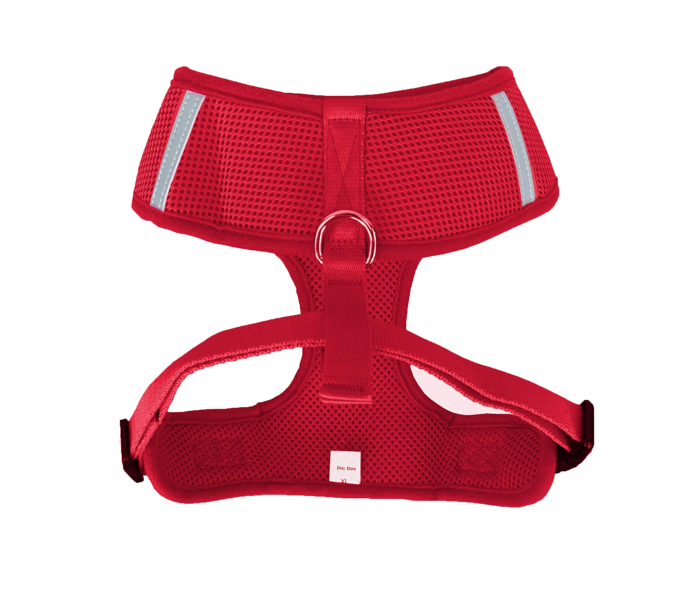 Adjustable No-Pull No-Choke Dog Harness - Reflective Breathable Pet Vest with Front Clip for Small Medium Large & X-Large Dogs (Red) - Perfect for Walking, Training & Outdoor Adventures
