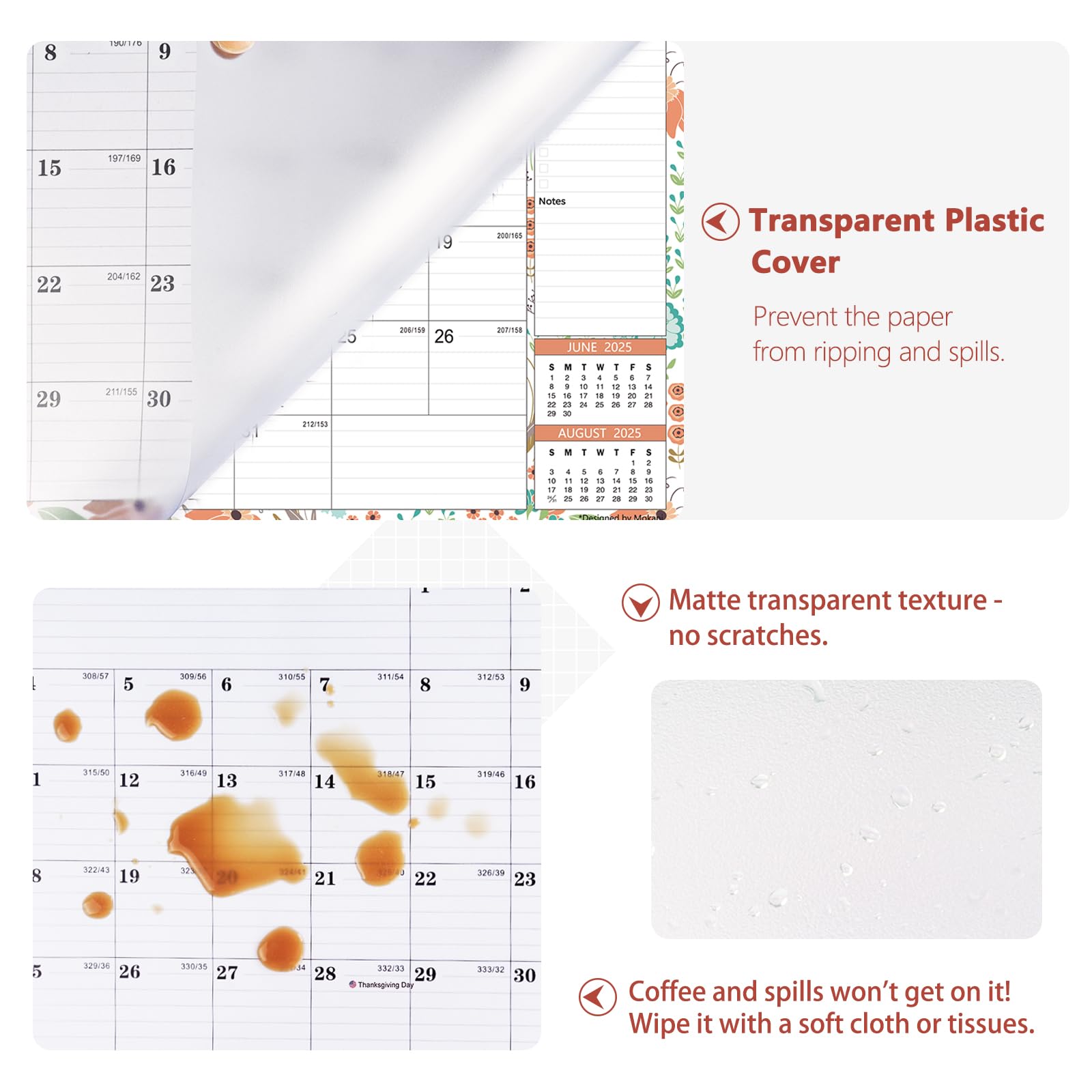 **2025-2026 Wall Calendar | Large 18-Month Planner (Jan 2025 - Jun 2026) with 234 Stickers | 12