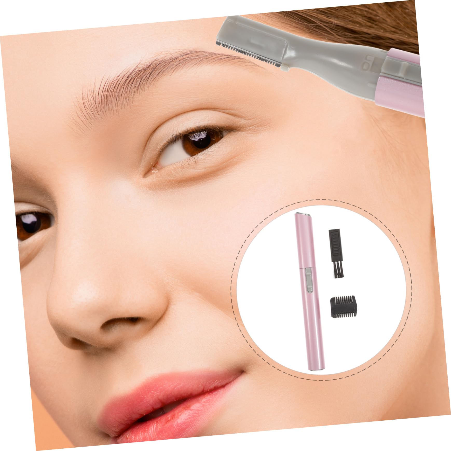 Rechargeable USB Hair Clipper & Eyebrow Trimmer Set with Storage Bag, Pink - Portable Grooming Kit for Travel, Home & Salon Use - Includes Handlebar Bag & Washable Seat Cushion