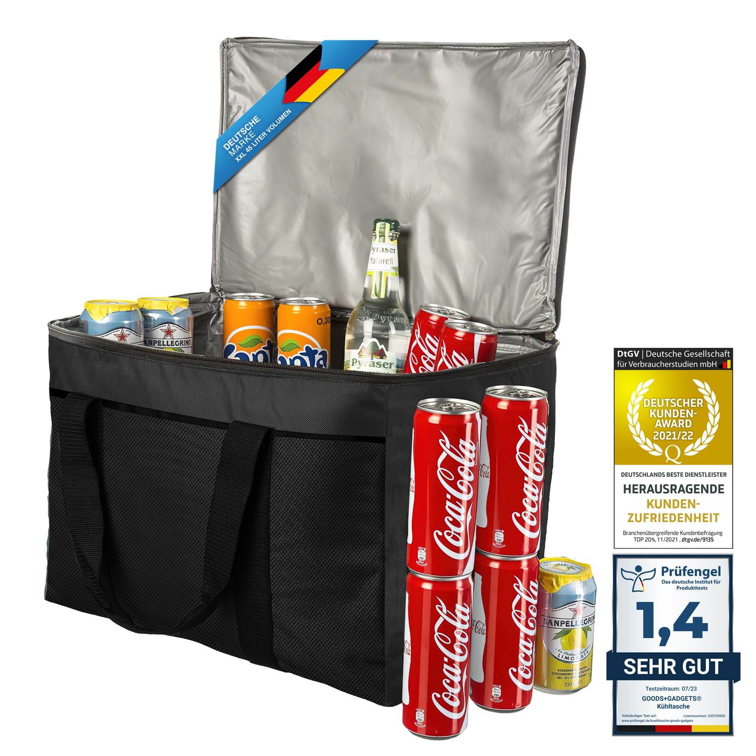 XXL Insulated Cooler Bag for Drinks & Snacks, 25L/45L Picnic Lunch Bag for Camping, Travel, Beach & Outdoor Activities - Keep Food Fresh for Hours