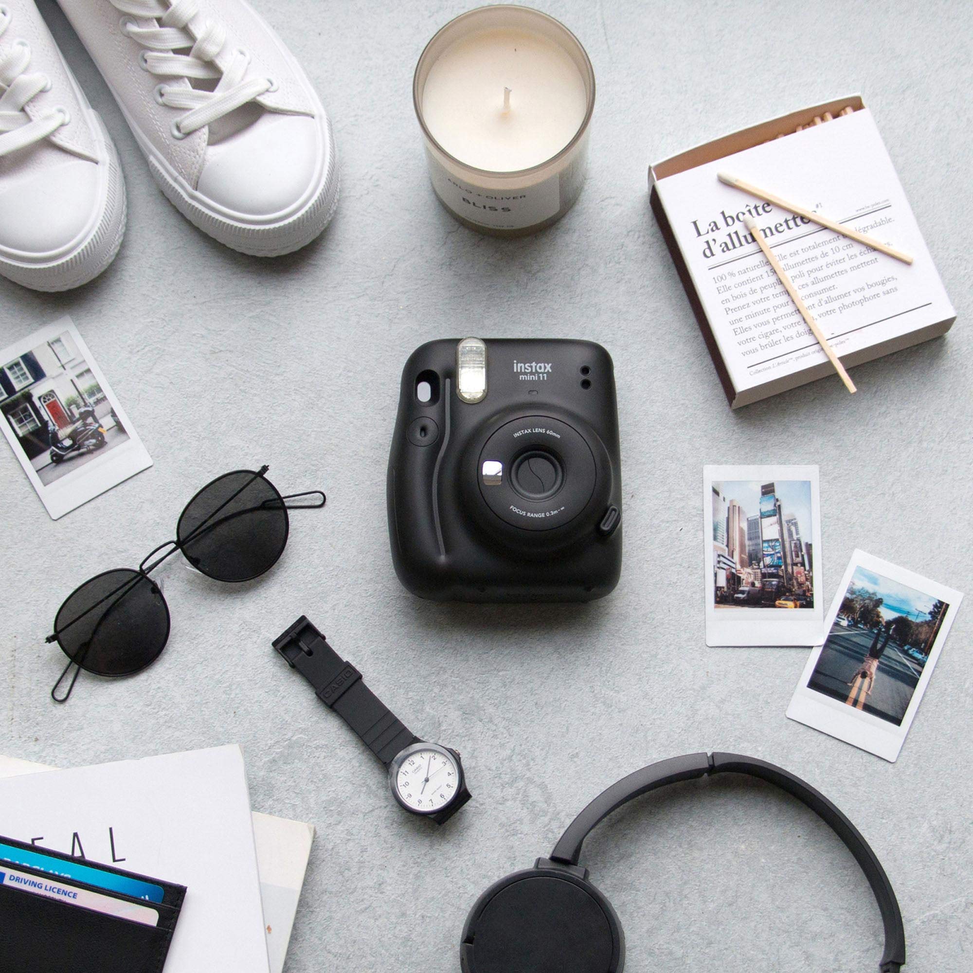 Fujifilm Instax Mini 11 Instant Camera - Charcoal Grey | Compact & Easy-to-Use for Travel, Parties & Selfies | Perfect Gift for Teens & Photography Enthusiasts