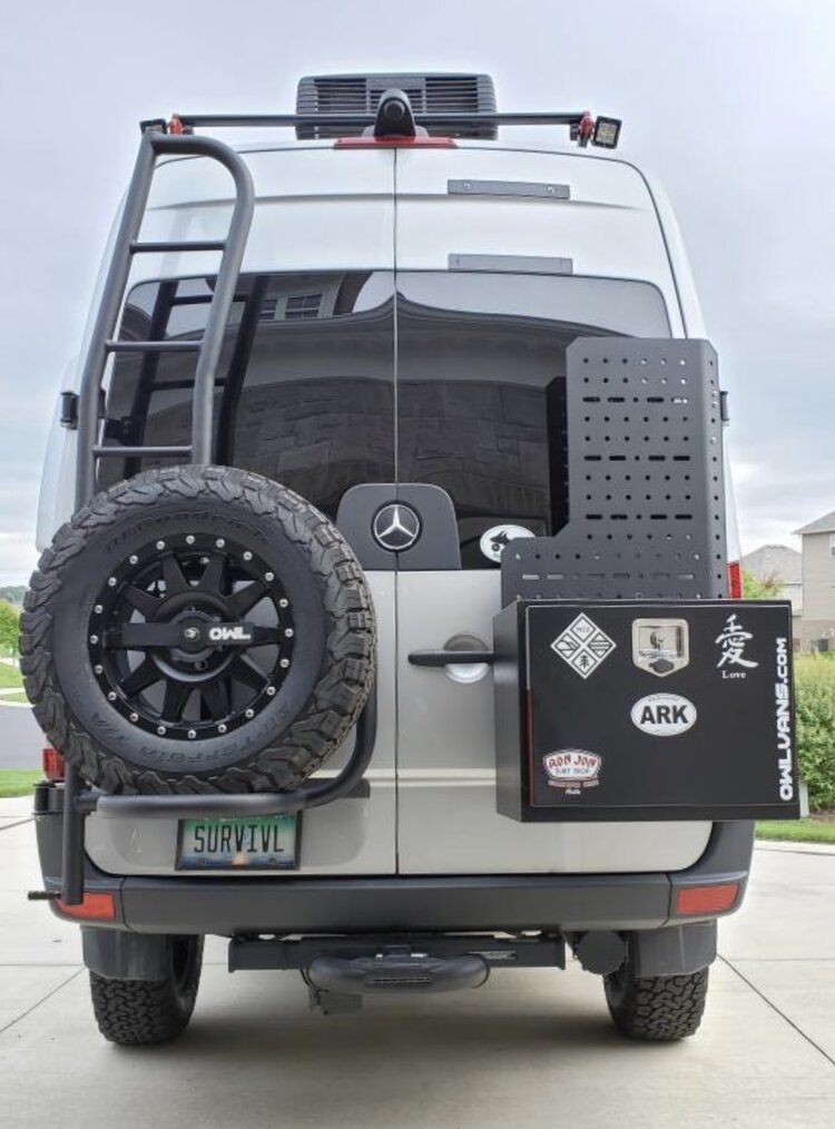 Owl Sherpa Cargo Carrier for 2007-2018 Mercedes Sprinter Van & Revel NCV3 - Durable Roof Rack Storage for Camping, Road Trips & Outdoor Adventures