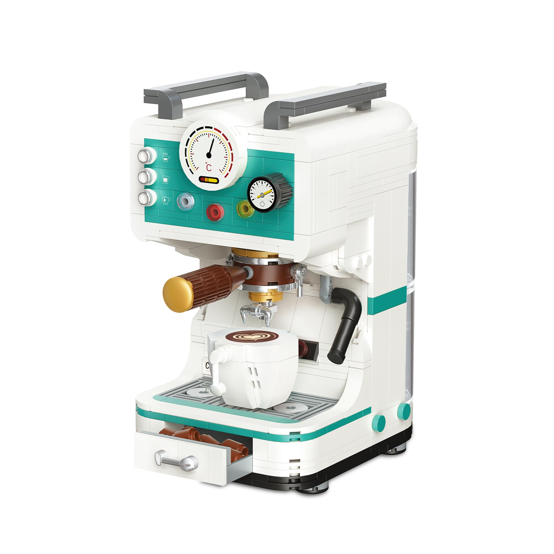 **Coffee Machine Model Building Blocks Set - DIY Coffee Bean Grinder Toy Kit for Adults & Kids - Home & Office Decoration - Perfect Gift for Coffee Lovers & Collectors (Includes Beautiful Gift Box)**    *(Ideal for creative play, STEM learning, home decor, or as a unique gift for birthdays and holidays!)*