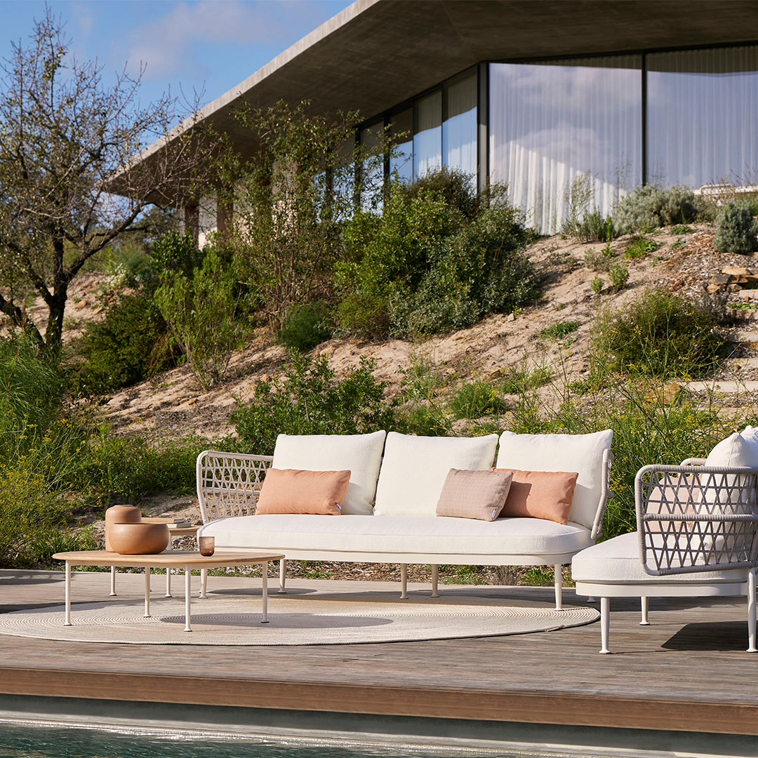 Curio Outdoor 3-Seater Patio Sofa - Waterproof Wicker Furniture for Garden, Poolside & Backyard Relaxation