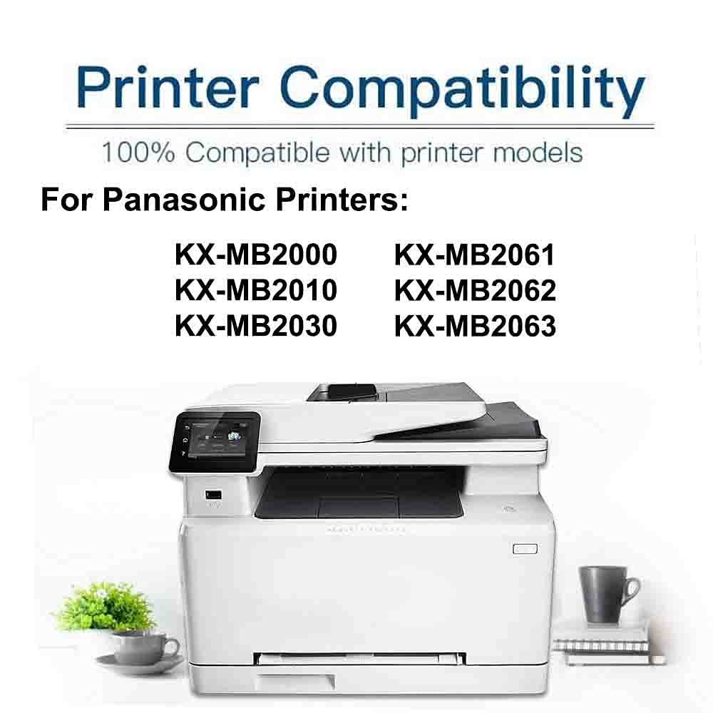 3-Pack High-Yield Black Laser Toner Cartridge - Compatible with Panasonic KX-MB2000/KX-MB2010/KX-MB2030/KX-MB2061/KX-MB2062/KX-MB2063 Printers - Ideal for Office & Home Printing, Documents & Reports