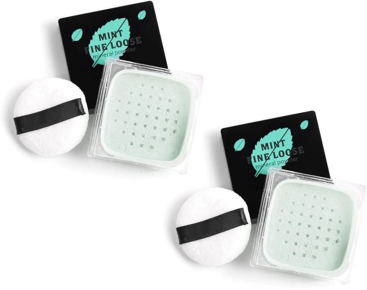 Best Mint Loose Powder - Oil Control & Refreshing Makeup Setting Powder for Face | Perfect for Summer, Hot Weather & Long-Lasting Makeup