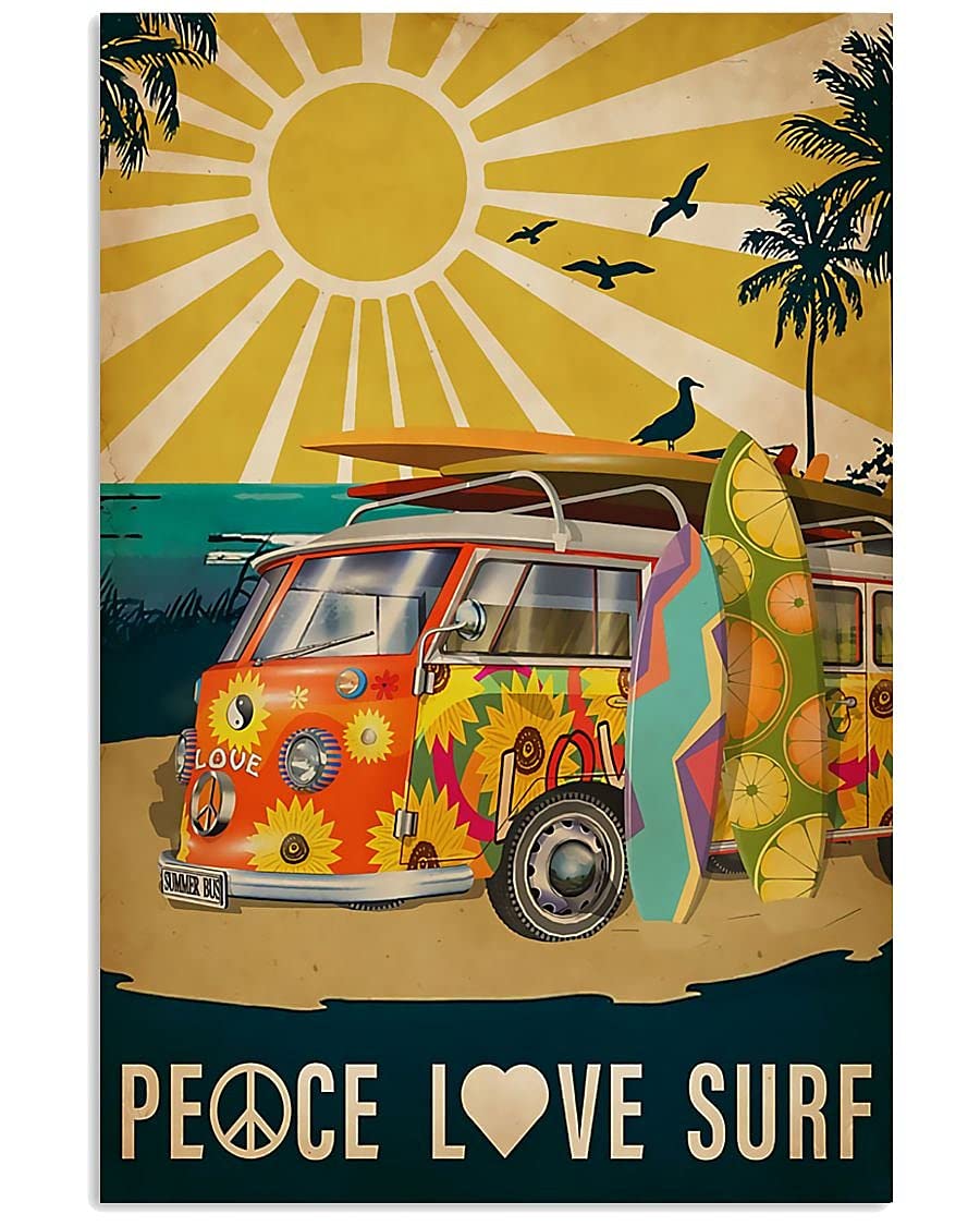 500 Piece Surfing Peace Love Jigsaw Puzzle for Adults & Kids - Fun Educational Toy Game, Perfect Gift for Family & Friends | Great for Relaxation, Brain Training & Bonding Activities