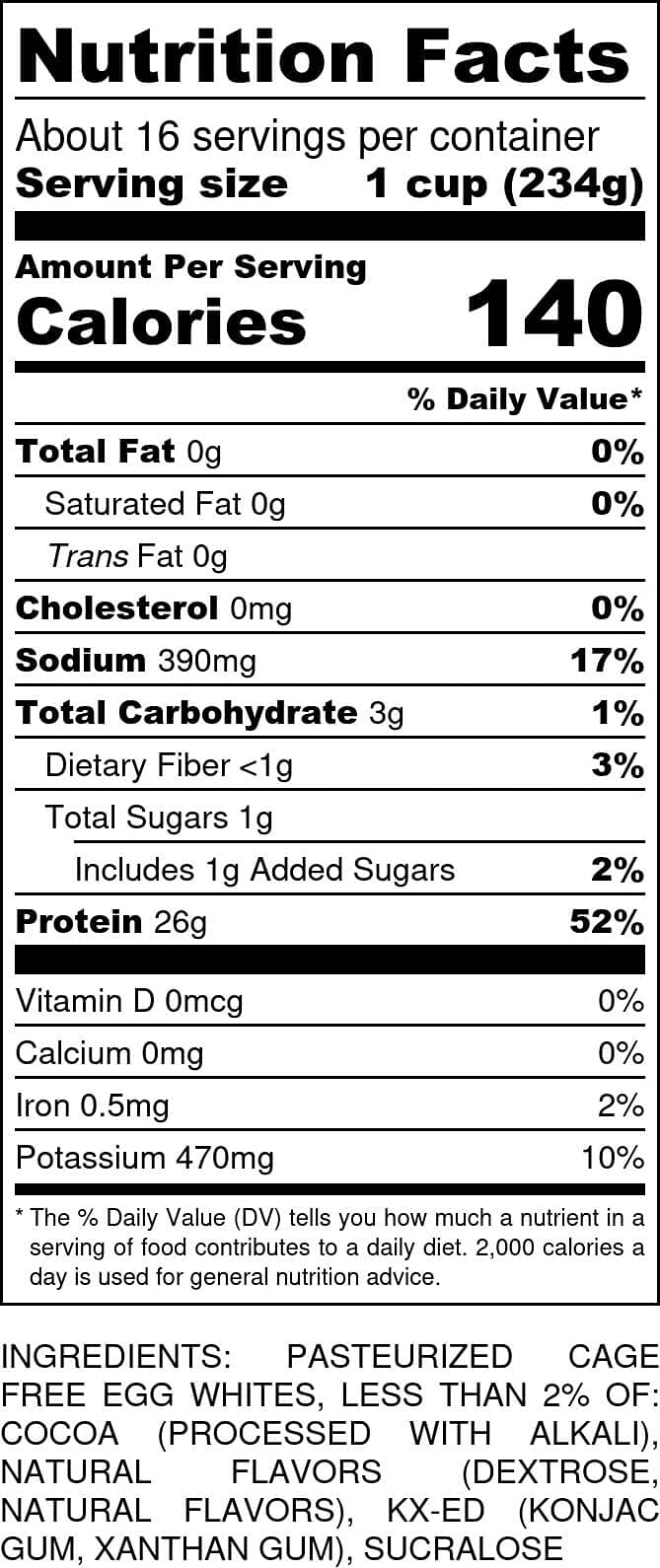 4 Gallons Cage-Free Chocolate Caramel MuscleEgg Liquid Egg Whites - High Protein Breakfast, Baking & Cooking for Athletes & Fitness Enthusiasts