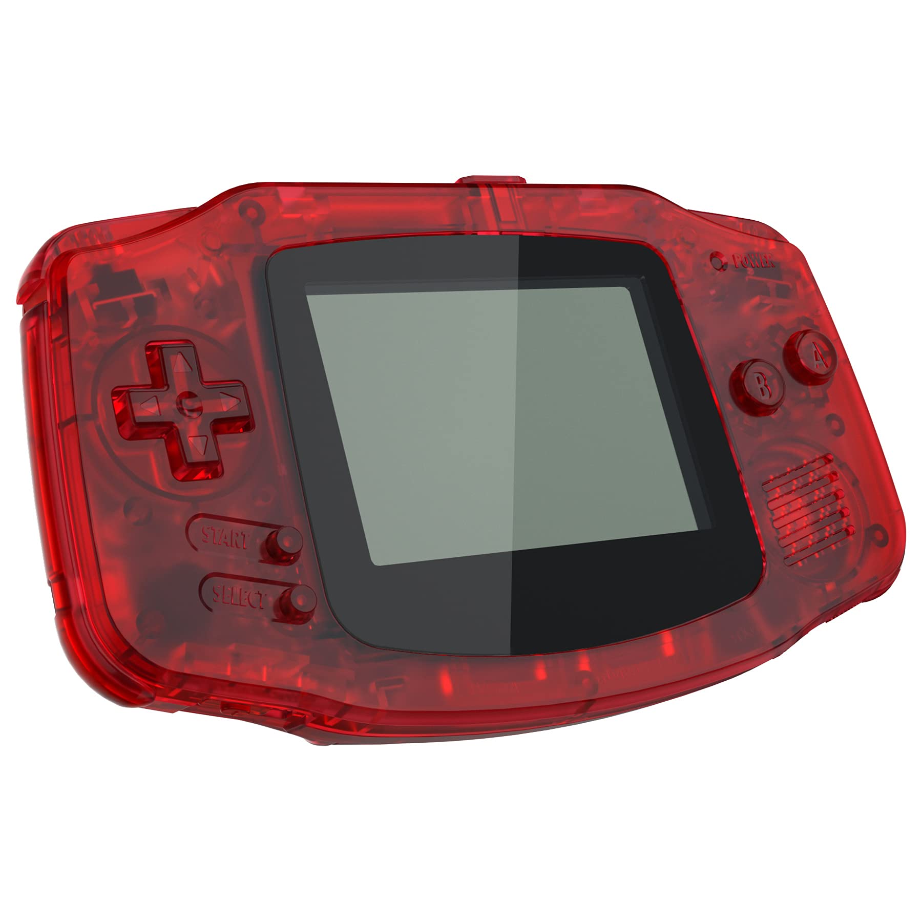 eXtremeRate Clear Red Replacement Shell Full Housing Cover with Buttons for Gameboy Advance GBA - Compatible with IPS & Standard LCD Screens - DIY Gaming Console Mod Kit - Perfect for Retro Gaming Enthusiasts & Collectors (Console & IPS Screen Not Included)