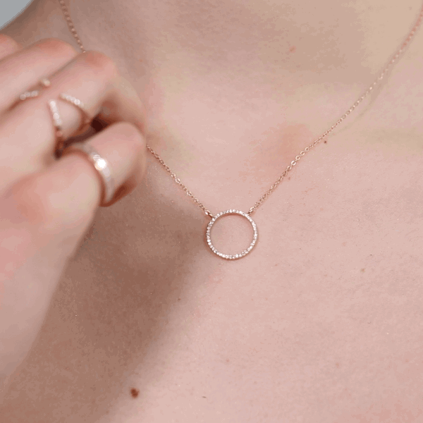 Central Park Hoop Necklace - Elegant Gold-Plated Statement Necklace for Women | Perfect for Date Night, Office Wear & Special Occasions