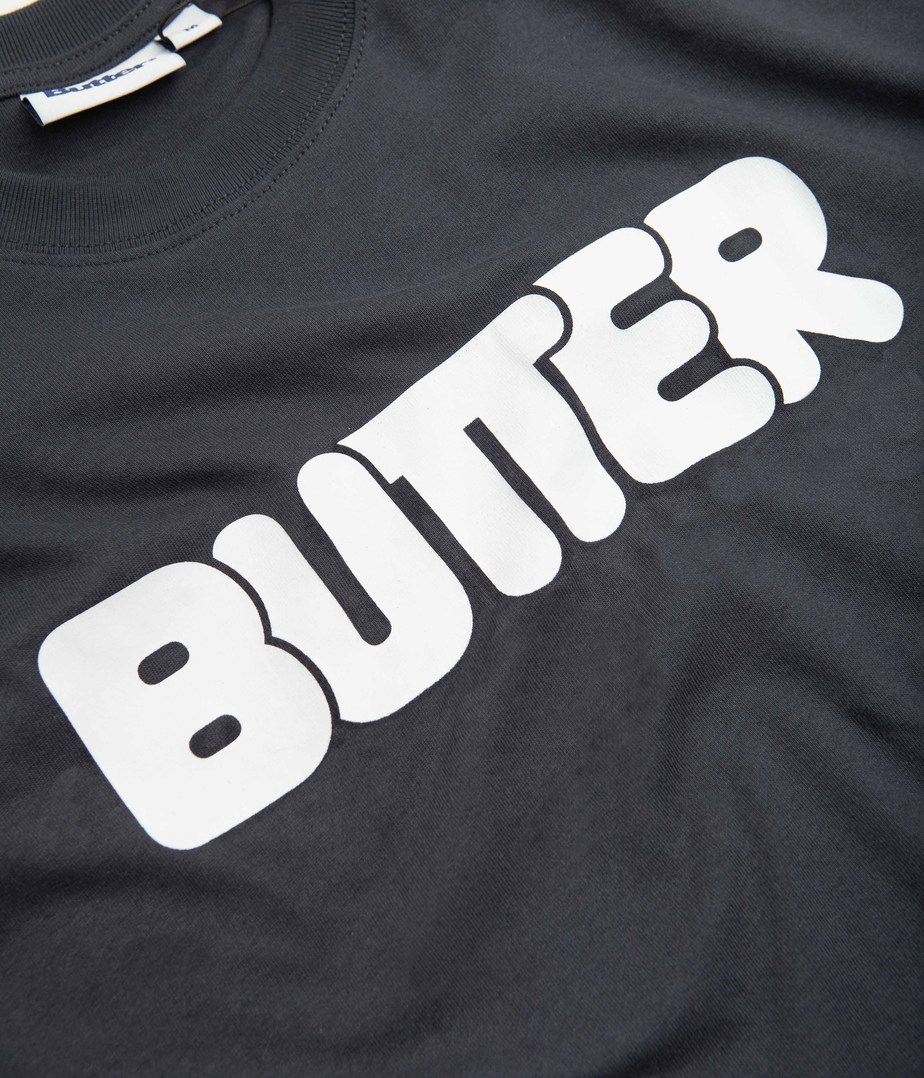 Butter Goods Round Logo T-Shirt for Men - Soft Cotton Charcoal Tee - Casual Streetwear for Everyday Wear & Urban Fashion
