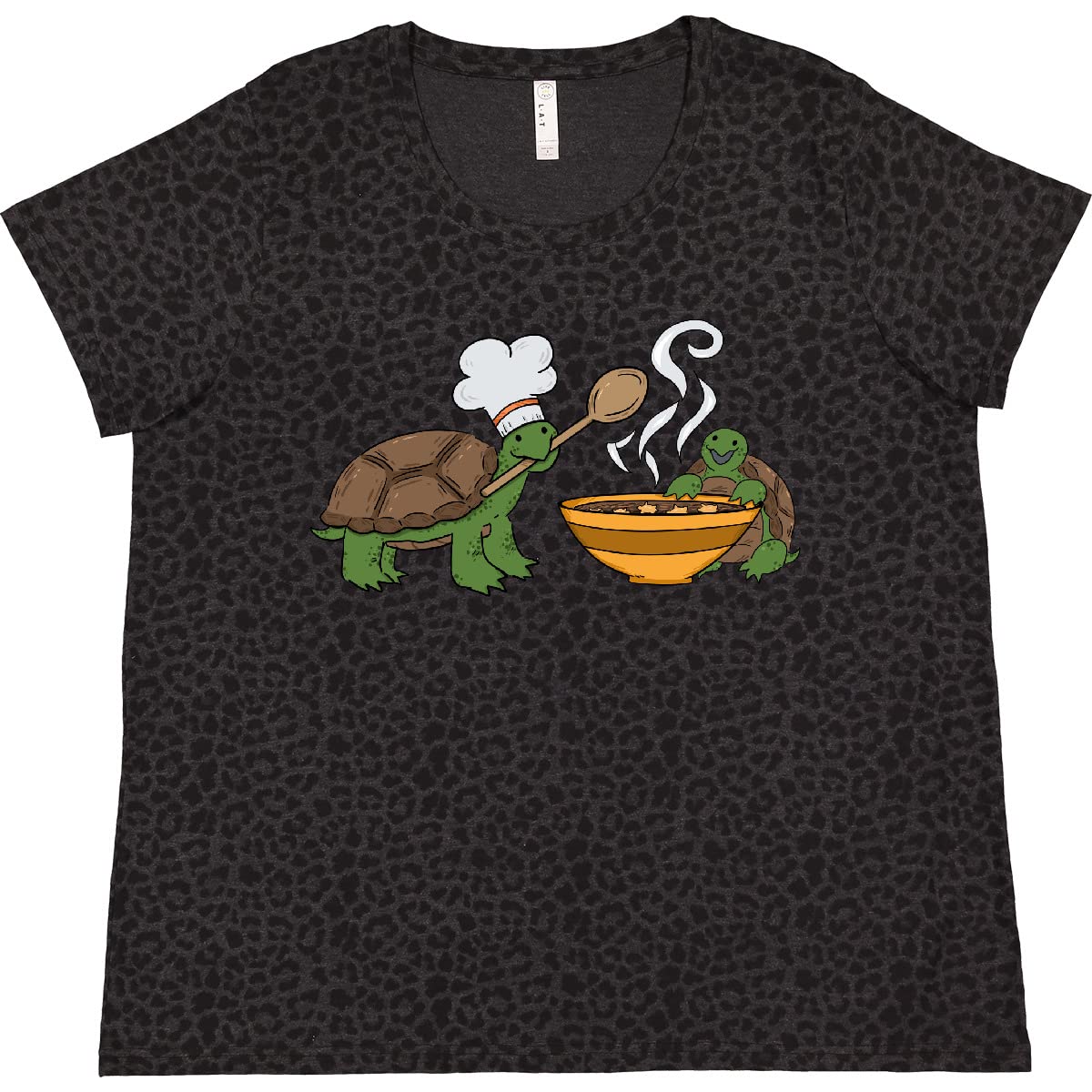 Inktastic Cute Turtle Chefs Making Soup Women's Plus Size T-Shirt - Comfortable & Stylish Graphic Tee for Casual Wear, Lounge, and Outdoor Activities