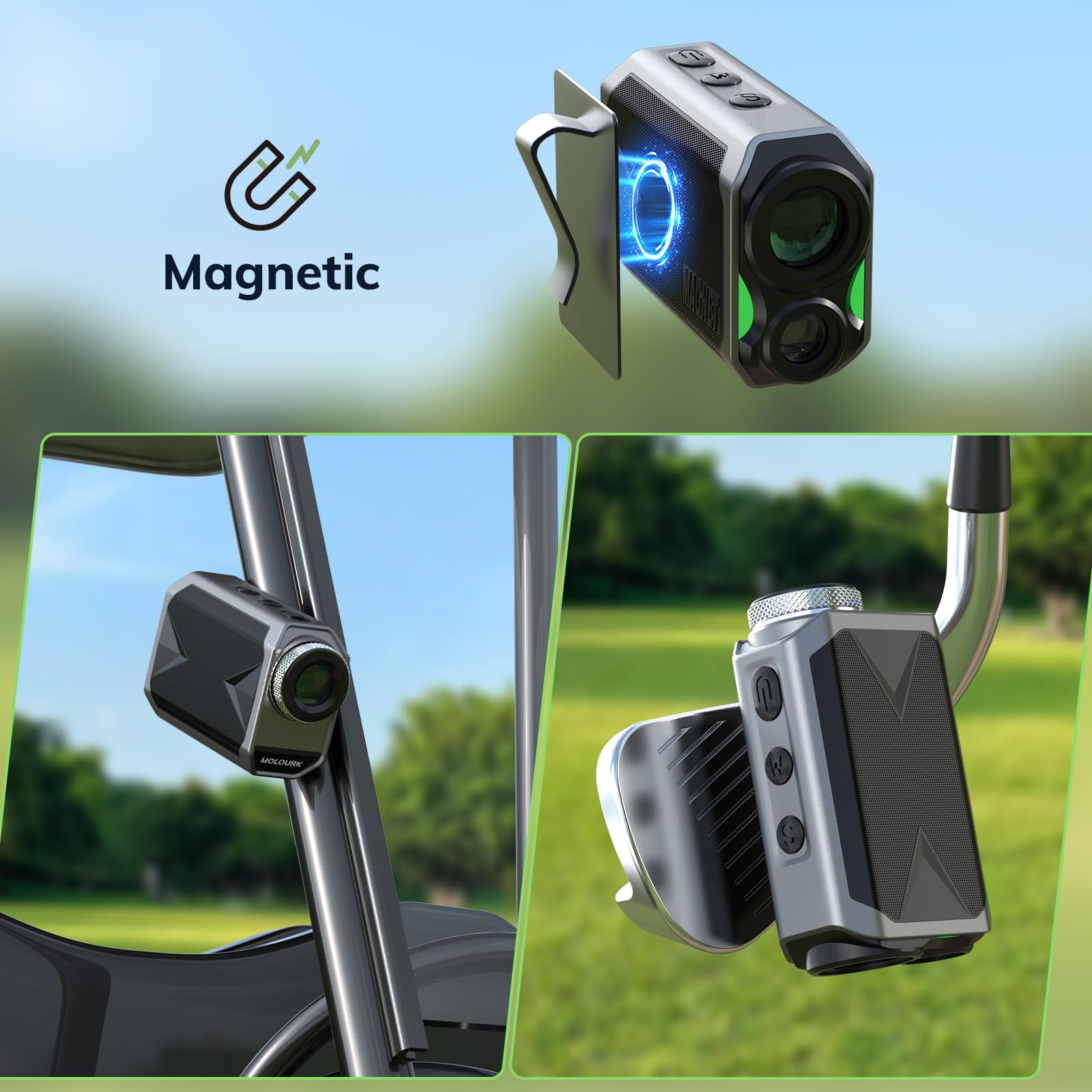 **High-Precision Mini Golf Rangefinder with Slope & Flag Lock - 6X Magnification, 1000 Yards Range, Rechargeable & Tournament Legal - Perfect for Golf Practice, Tournaments & Outdoor Adventures**