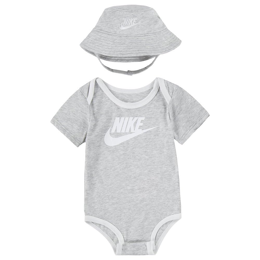 Nike Baby Boy Bucket Hat & Bodysuit 2-Piece Set - Soft Cotton Outfit for Newborns & Infants - Perfect for Summer, Beach, and Outdoor Adventures