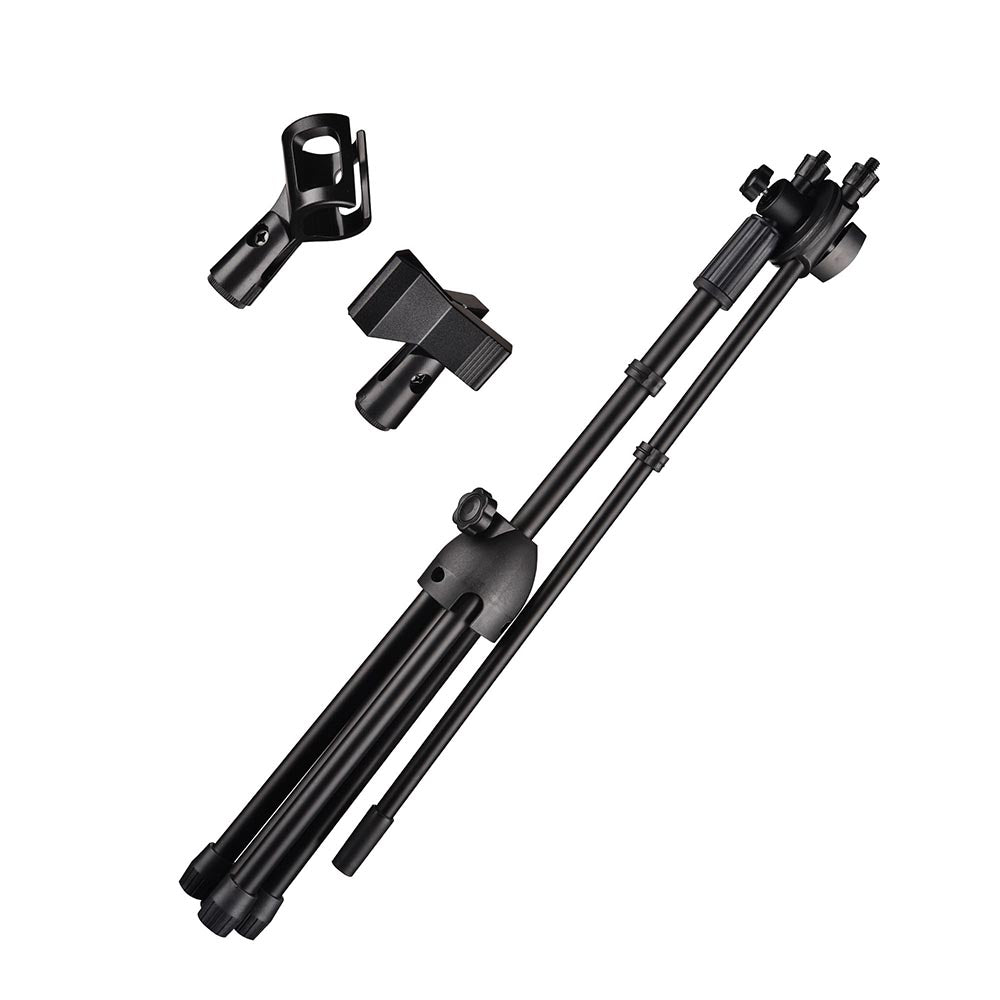 TheLAShop Professional Mic Stand Boom Arm - Adjustable Dual Microphone Mount (2'8