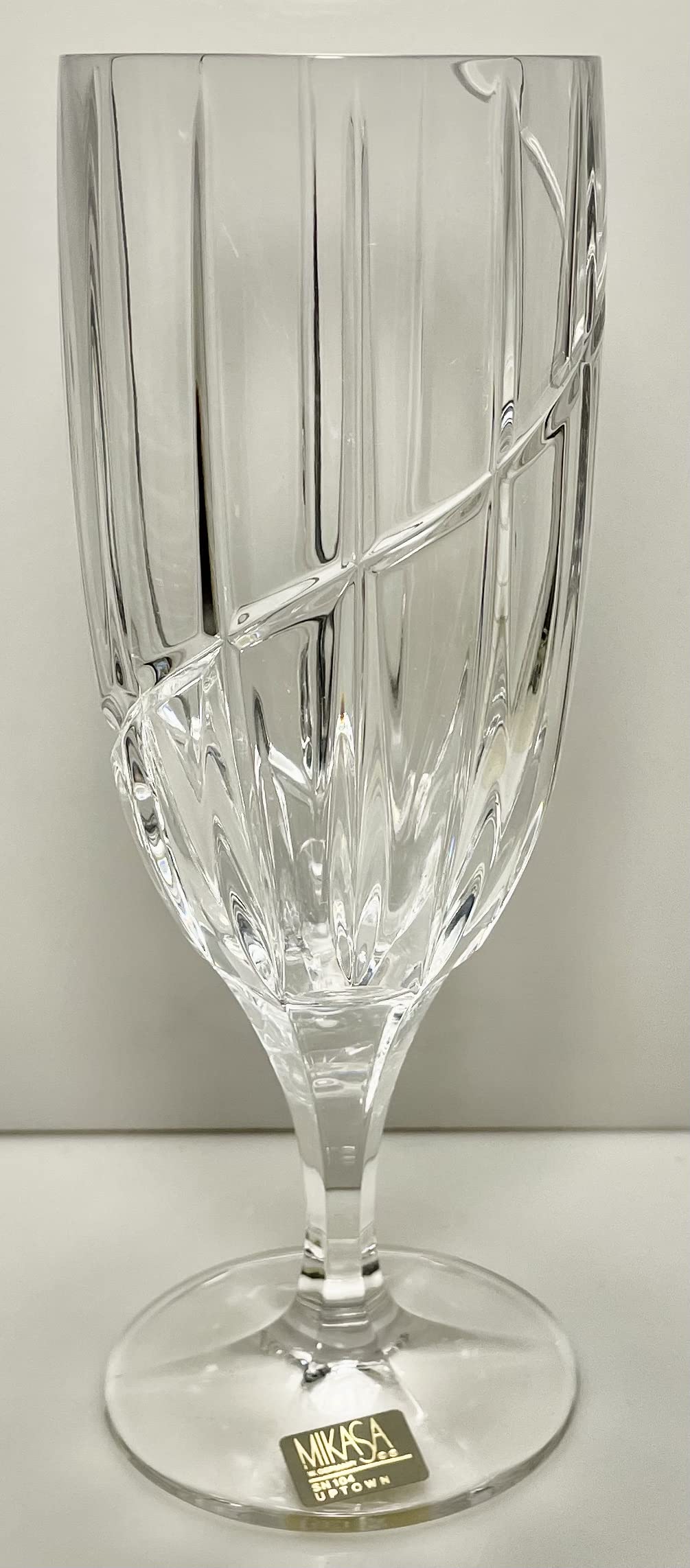 Mikasa Uptown 16oz Iced Beverage Glasses - Set of 4 Elegant Crystal Clear Goblets for Iced Tea, Cocktails & Cold Drinks - Perfect for Parties, Weddings & Home Entertaining