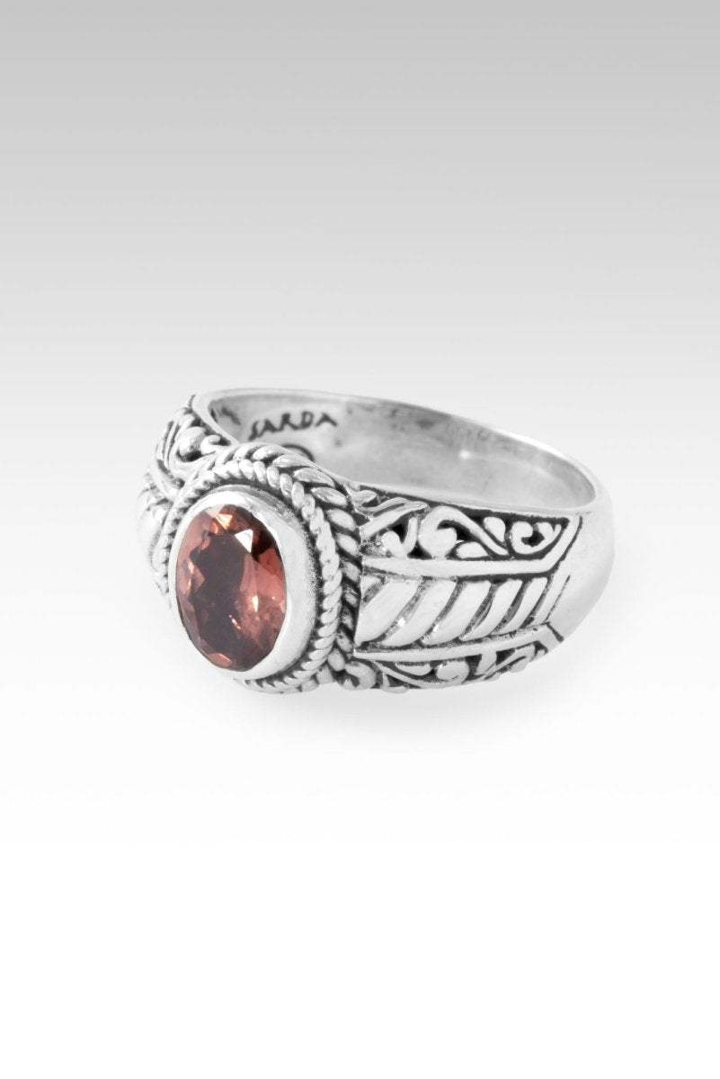Trustworthy Merlot Red Zircon Ring II™ - Elegant Jewelry for Weddings, Anniversaries & Special Occasions