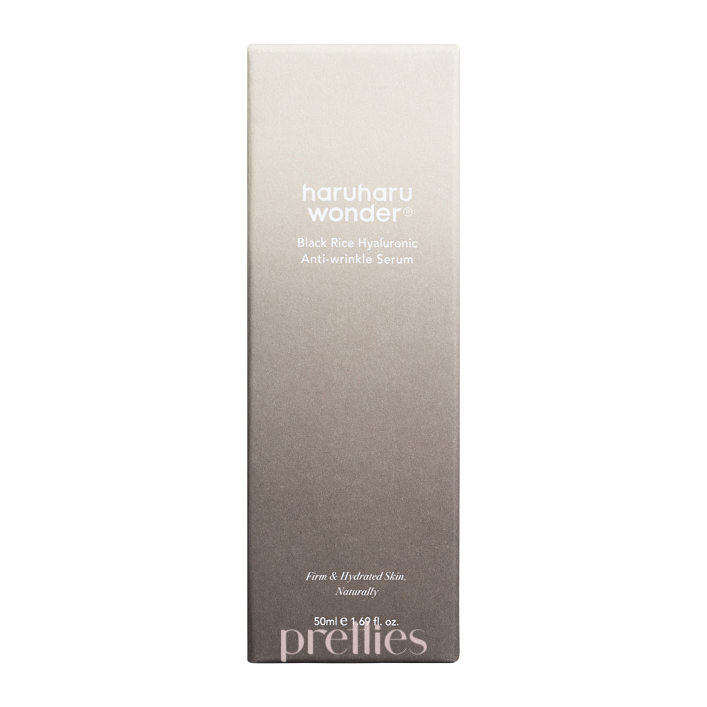 Haruharu Wonder Black Rice Hyaluronic Anti-Wrinkle Serum 50ml - Korean Skincare for Hydration & Fine Lines - Perfect for Night Routine & Dry Skin Care