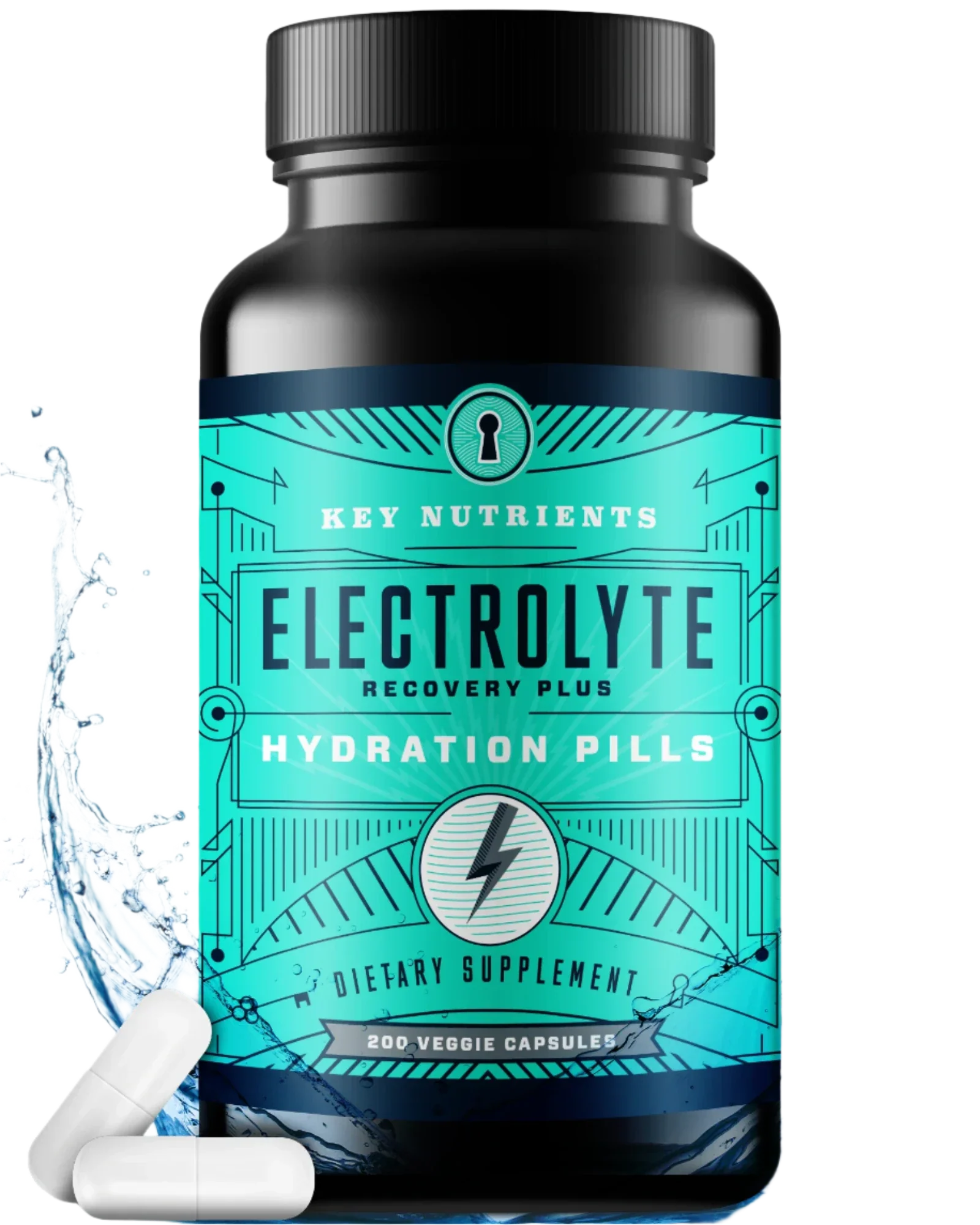 Electrolyte Hydration Pills - Fast-Absorbing Capsules for Rapid Rehydration | Boost Energy & Recovery for Athletes, Workouts & Outdoor Activities
