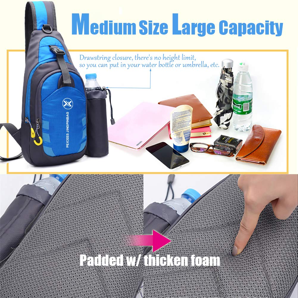 Stylish Unisex Chest Crossbody Sling Backpack - Durable Travel, Gym & Bike Daypack for Women & Men - Perfect for Hiking, Commuting & Outdoor Adventures