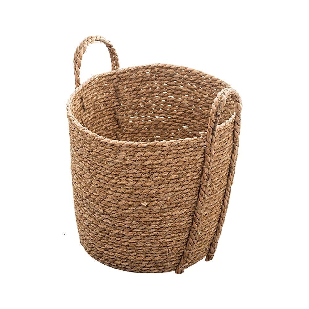 BUYT Rattan Laundry Basket with Lid & Handles - Stylish Storage Organizer for Clothes, Toys, Blankets & Towels | Perfect for Kids' Rooms, Bathrooms & Home Decor Organization