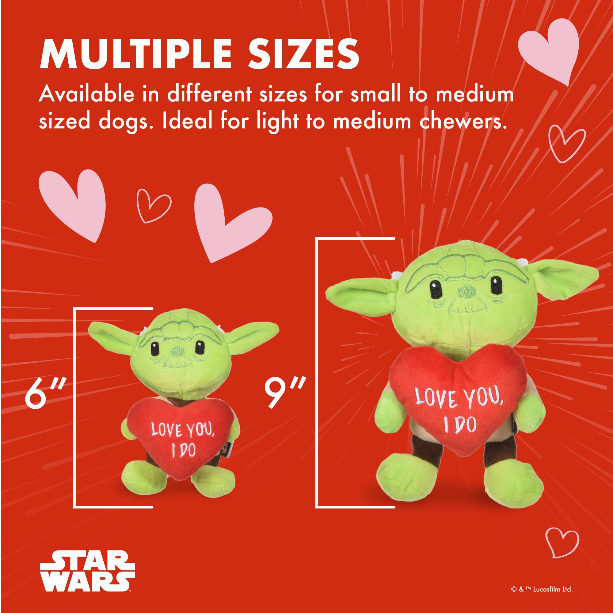 Star Wars Yoda Plush Squeaker Dog Toy - 9