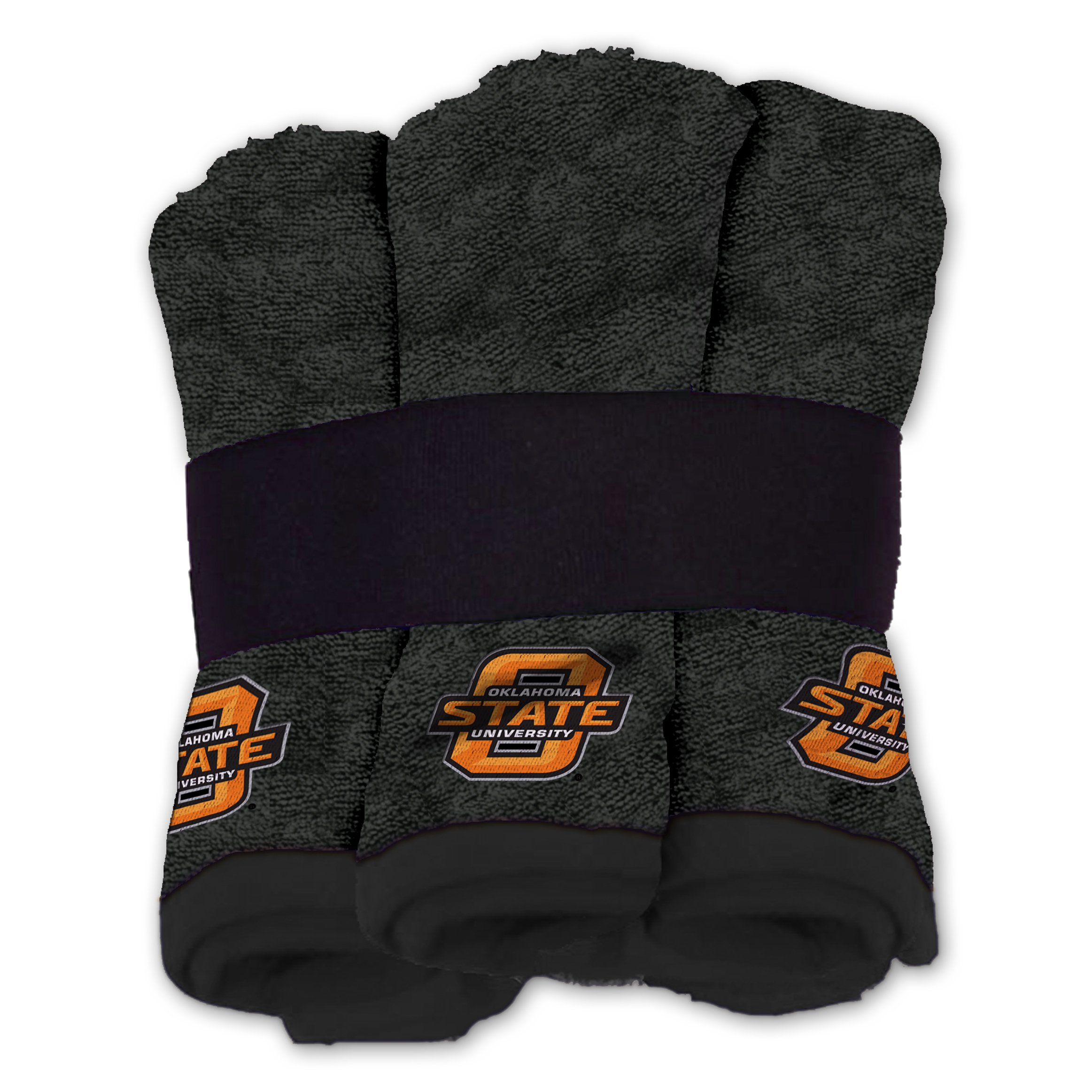 Oklahoma State Cowboys 6-Piece Washcloth Set - Soft & Absorbent NCAA College Team Towels for Bathroom, Gym, and Dorm Room Decor