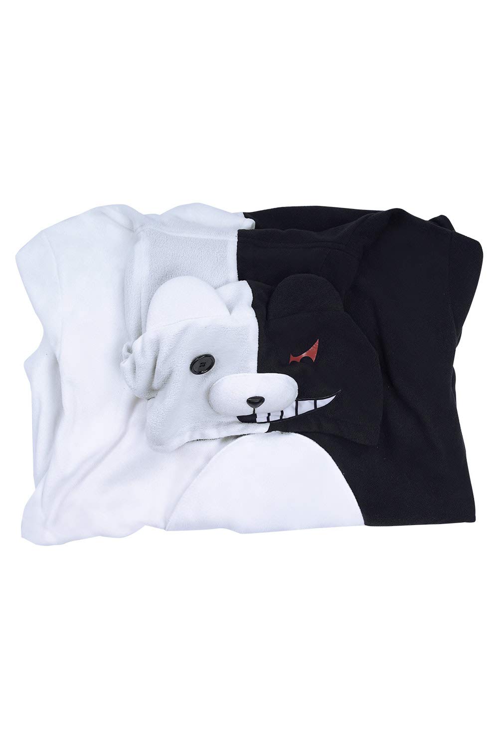 Unisex Adult Monokuma Bear Onesie Pajamas - Anime Cosplay Costume & Jumpsuit for Halloween, Sleepwear & Party Outfits