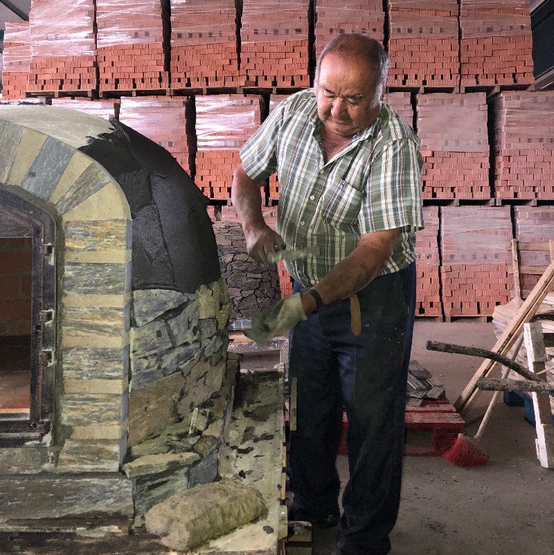 Premium Lisboa Brick Pizza Oven with Stone Finish - Outdoor Wood Fired Oven for Backyard, Garden & Patio Pizza Making