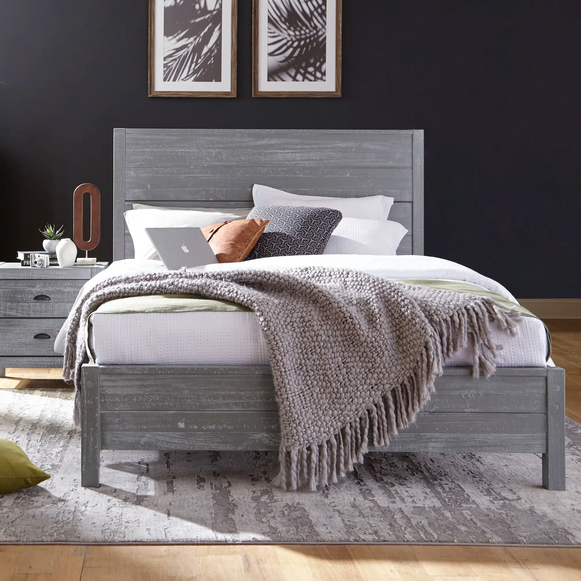 Montauk Solid Wood Bed Frame - Queen Size, Natural Wood Finish, Sturdy & Durable Bedroom Furniture for Master Bedroom or Guest Room