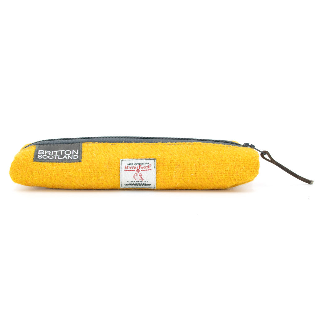 Handmade Harris Tweed Slim Pencil Case - Britton Scotland | Premium School & Office Stationery Organizer for Students & Professionals
