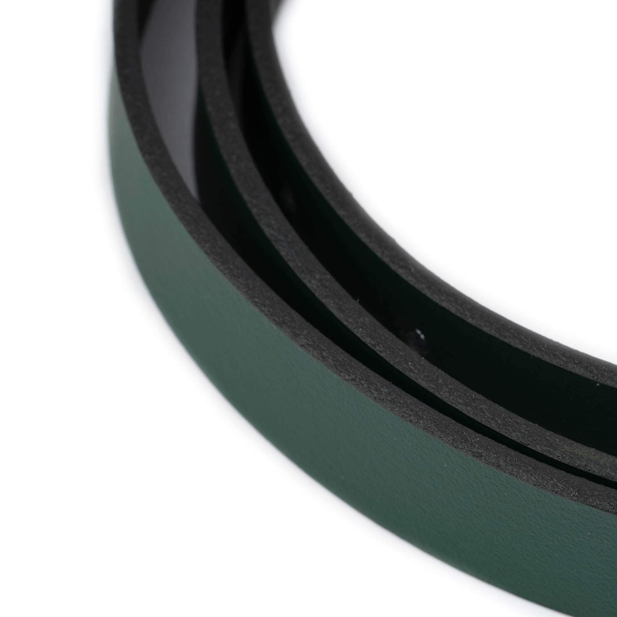 2.0 cm Forest Green Genuine Leather Belt Strap Replacement for YSL Buckles - Women's Fashion Accessory for Jeans, Dresses & Office Wear