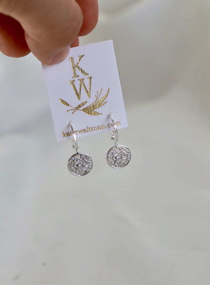 Petite Coin Huggie Earrings - Gold Hoop Earrings for Women - Minimalist Small Coin Earrings for Everyday Wear & Gifts