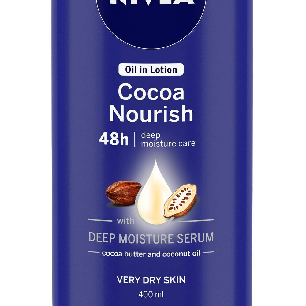 NIVEA Cocoa Nourish Body Lotion for Dry Skin, 400ml - Deep Hydration & Long Lasting Moisture for Smooth & Soft Skin - Perfect for Daily Use & After Shower Care
