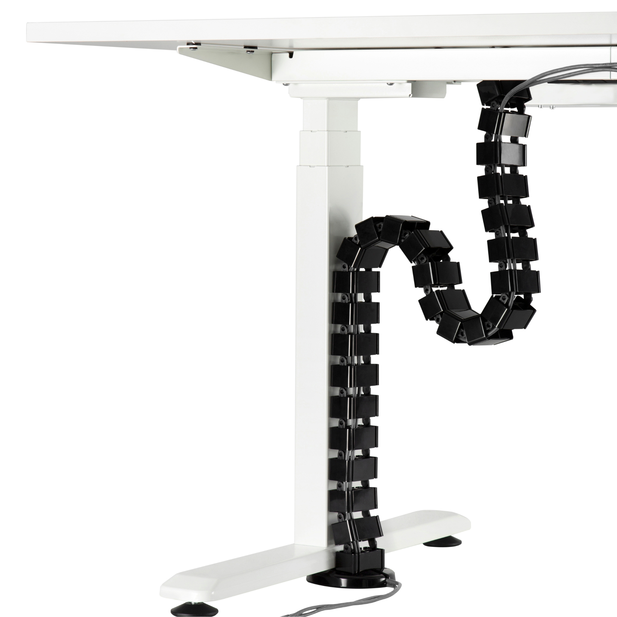 Adjustable Sit Stand Cable Management Spine - Organize Wires for Home & Office Desks | Perfect for Standing Desks, Gaming Setups & Workstations