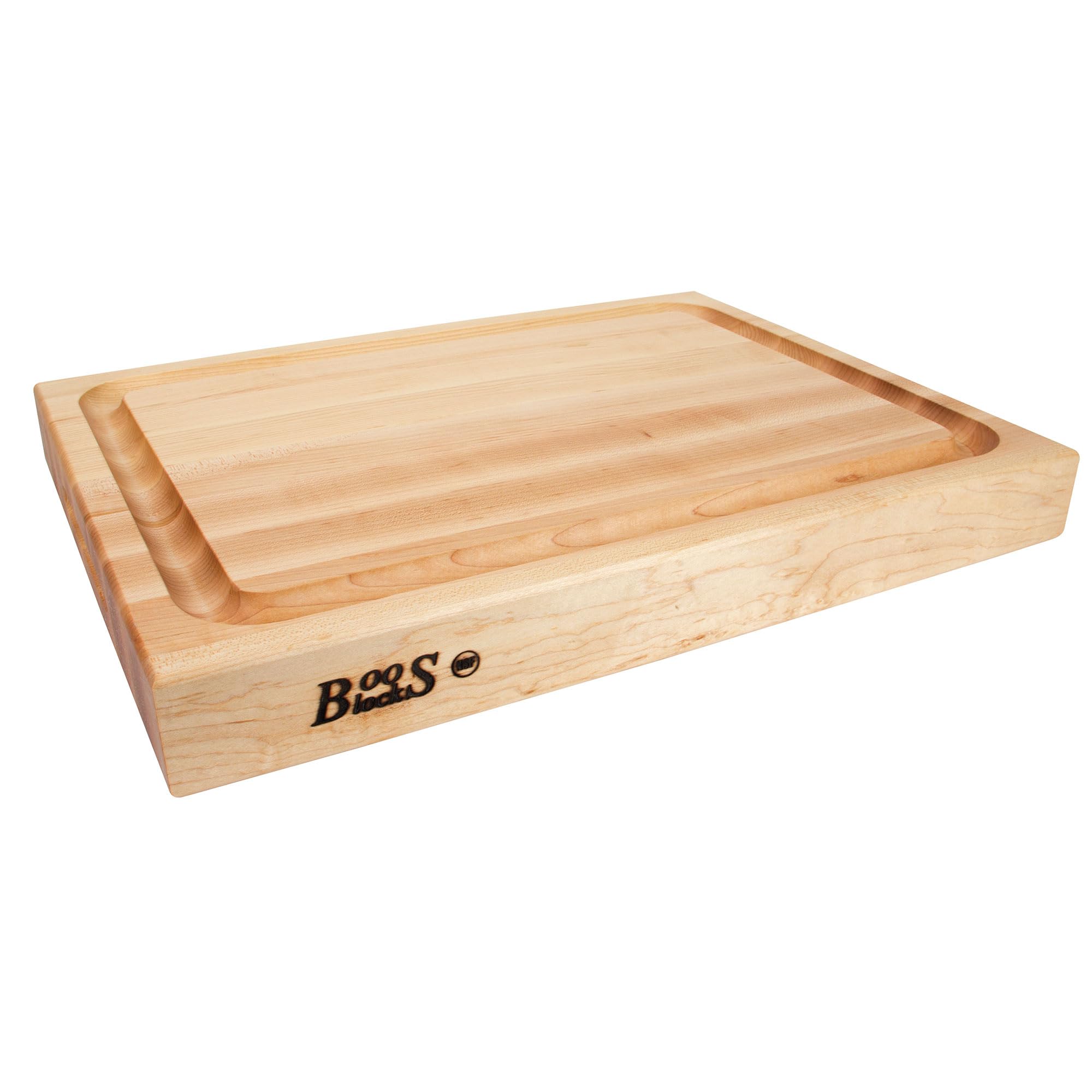 Premium John Boos RA-Board Series 20x15 Inch Reversible Maple Wood Cutting Board - Extra Large Thick Butcher Block for Kitchen, Meat Prep & Charcuterie Display